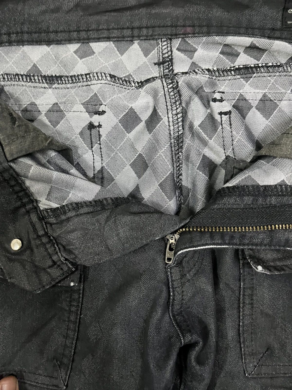 If Six Was Nine × Le Grande Bleu (L.G.B.) × semanticdesign Vintage Semantic Design Bondage Denim Size US 31 - 13 Thumbnail