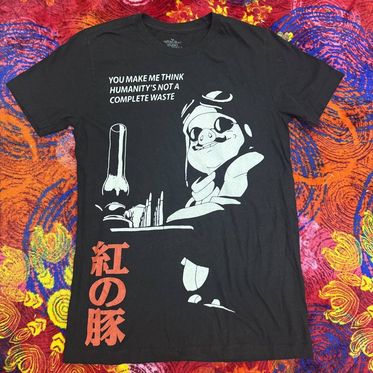 Anime PORCO ROSSO Movie Studio Ghibli Tee Shirt Hayao Miyazaki Size XS / US 0-2 / IT 36-38 - 1 Thumbnail