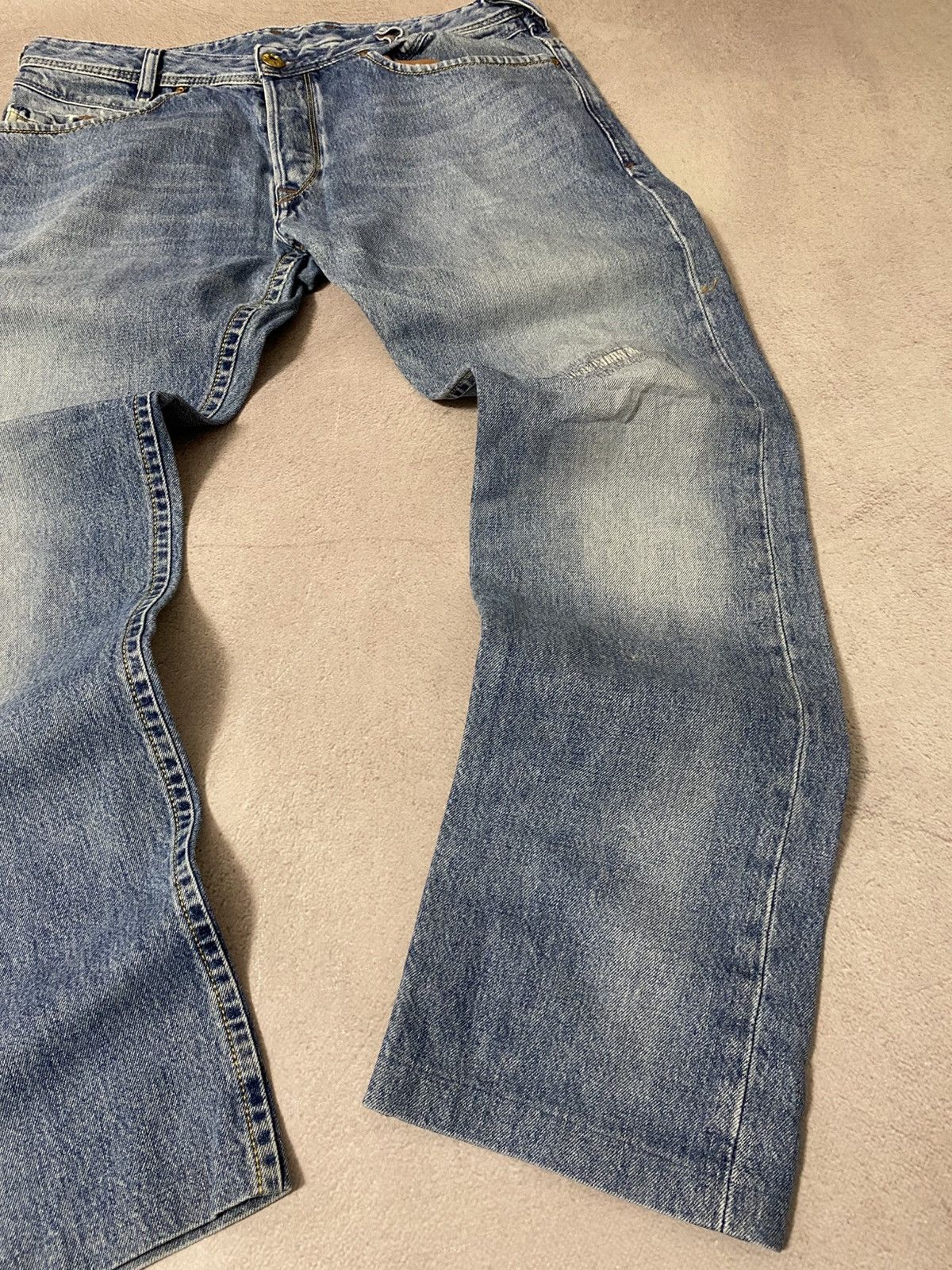 Diesel Diesel Faded blue Baggy avant garde denim y2k jeans pants Size US 32 / EU 48 - 3 Thumbnail