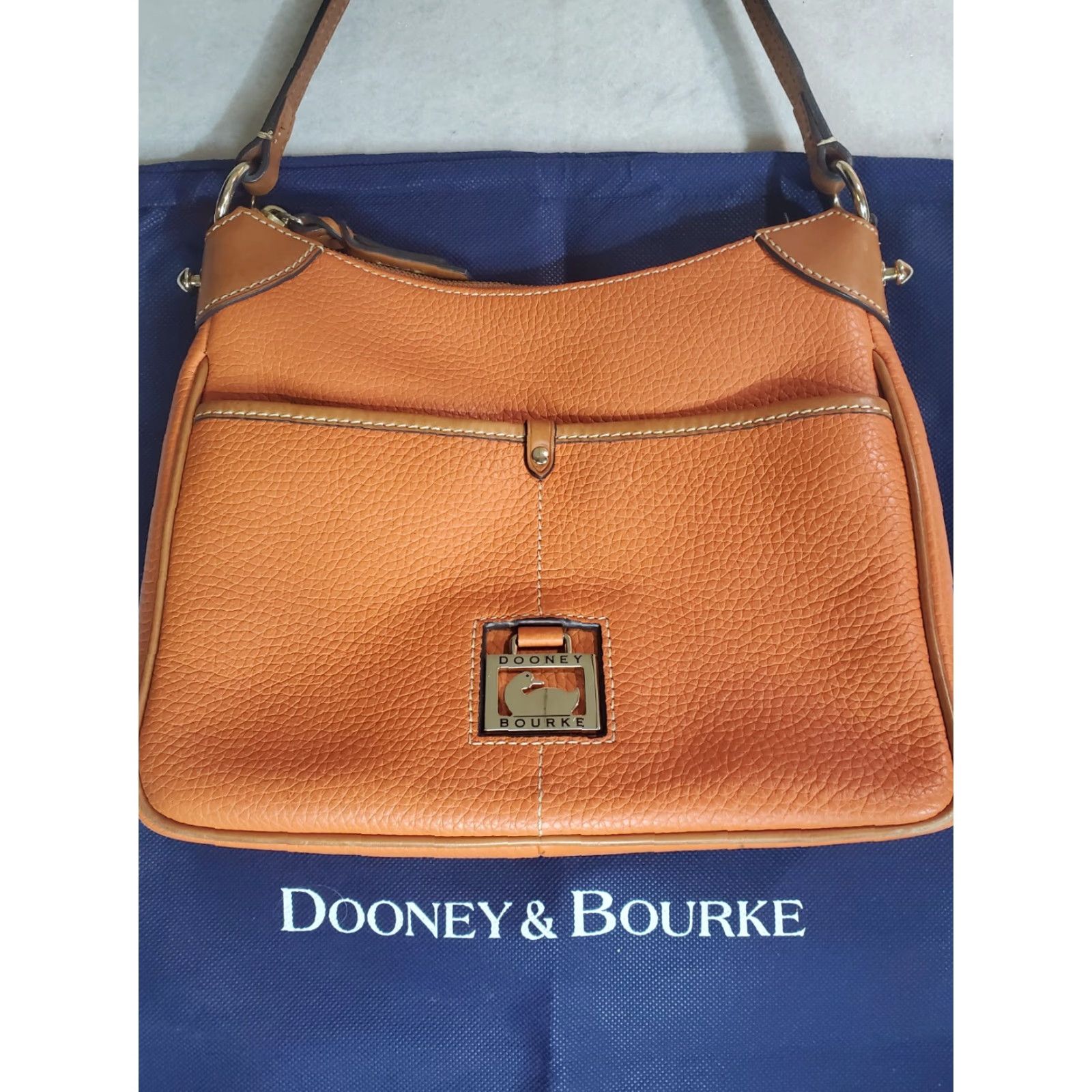 Dooney & Bourke VINTAGE Dooney & Bourke Pebble Grain Kimberley Crossbody Shoulder Bag- Orange Size ONE SIZE - 2 Thumbnail