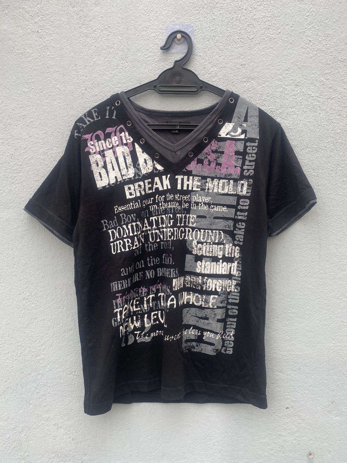 14th Addiction × Affliction × JNCO Vintage y2k Bad Boy Double Layer Seditionaries Poem Tshirt Size US M / EU 48-50 / 2 - 1 Thumbnail