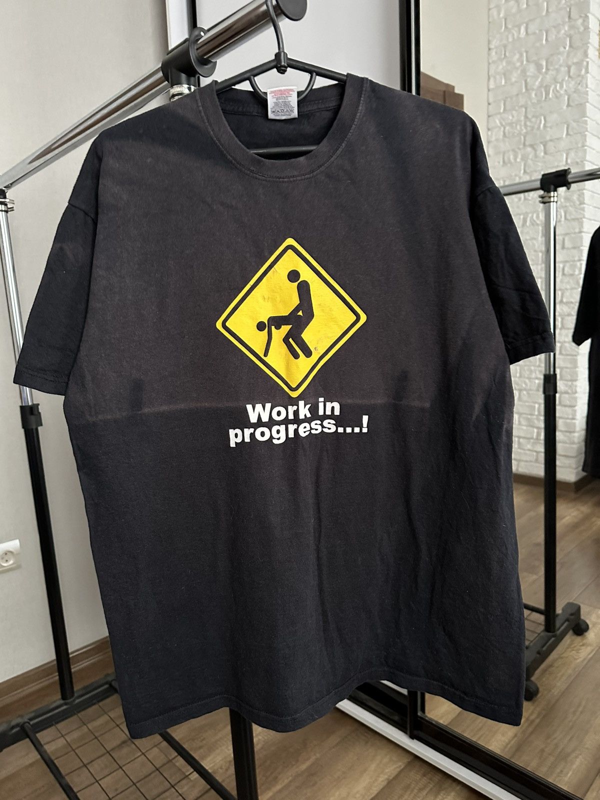 Vintage Work In Progress Vintage T-Shirt Tee Humor Funny Sex Faded Size US L / EU 52-54 / 3 - 1 Thumbnail