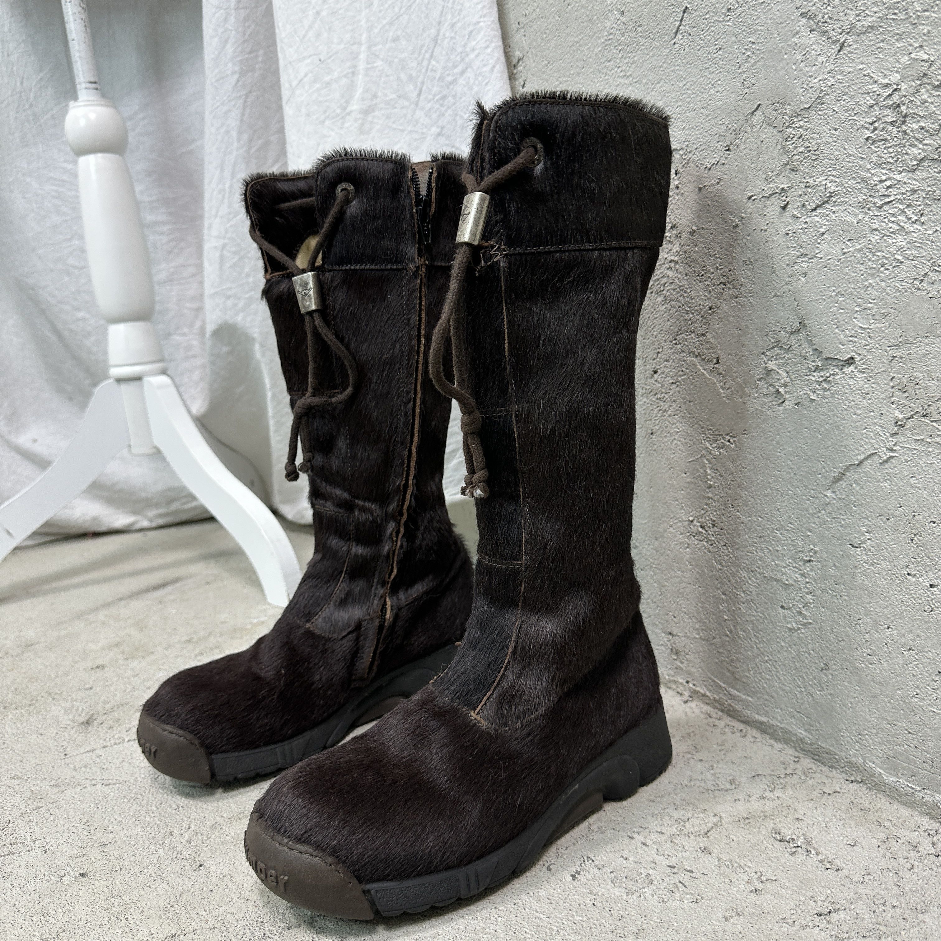 Vintage Vintage Leather Bumper Pony Hair Snowboots Y2K Size US 6 / IT 36 - 3 Thumbnail