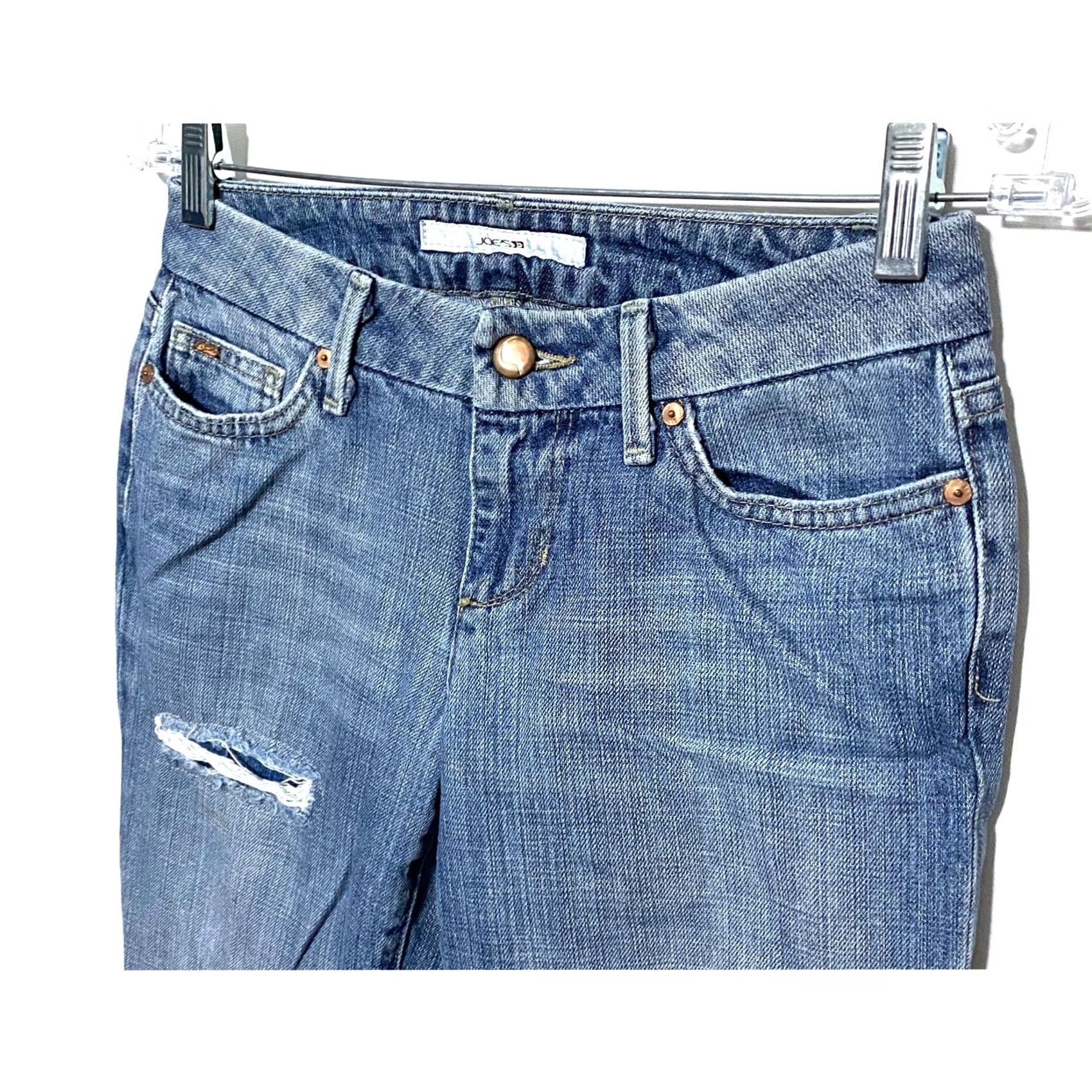 Vintage Joe's Jeans The Honey Houston Low Rise Bootcut Womens 25 Distressed Grunge Jeans Size 42" / US 20 - 3 Thumbnail