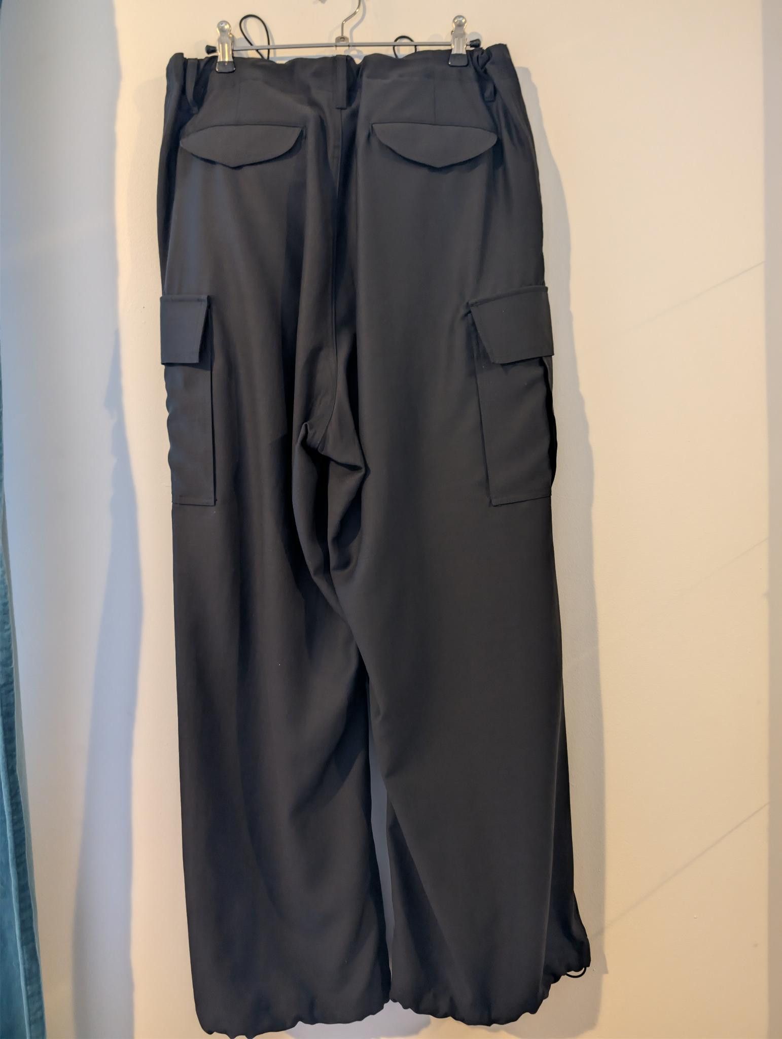 Graphpaper Wool Cupro Military Cargo Pants #BLACK [GM241-40077] Size US 32 / EU 48 - 4 Thumbnail