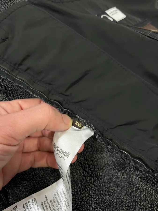 Roberto Cavalli 2010s Roberto Cavalli Black Leather Hooded Jacket Size US L / EU 52-54 / 3 - 11 Thumbnail