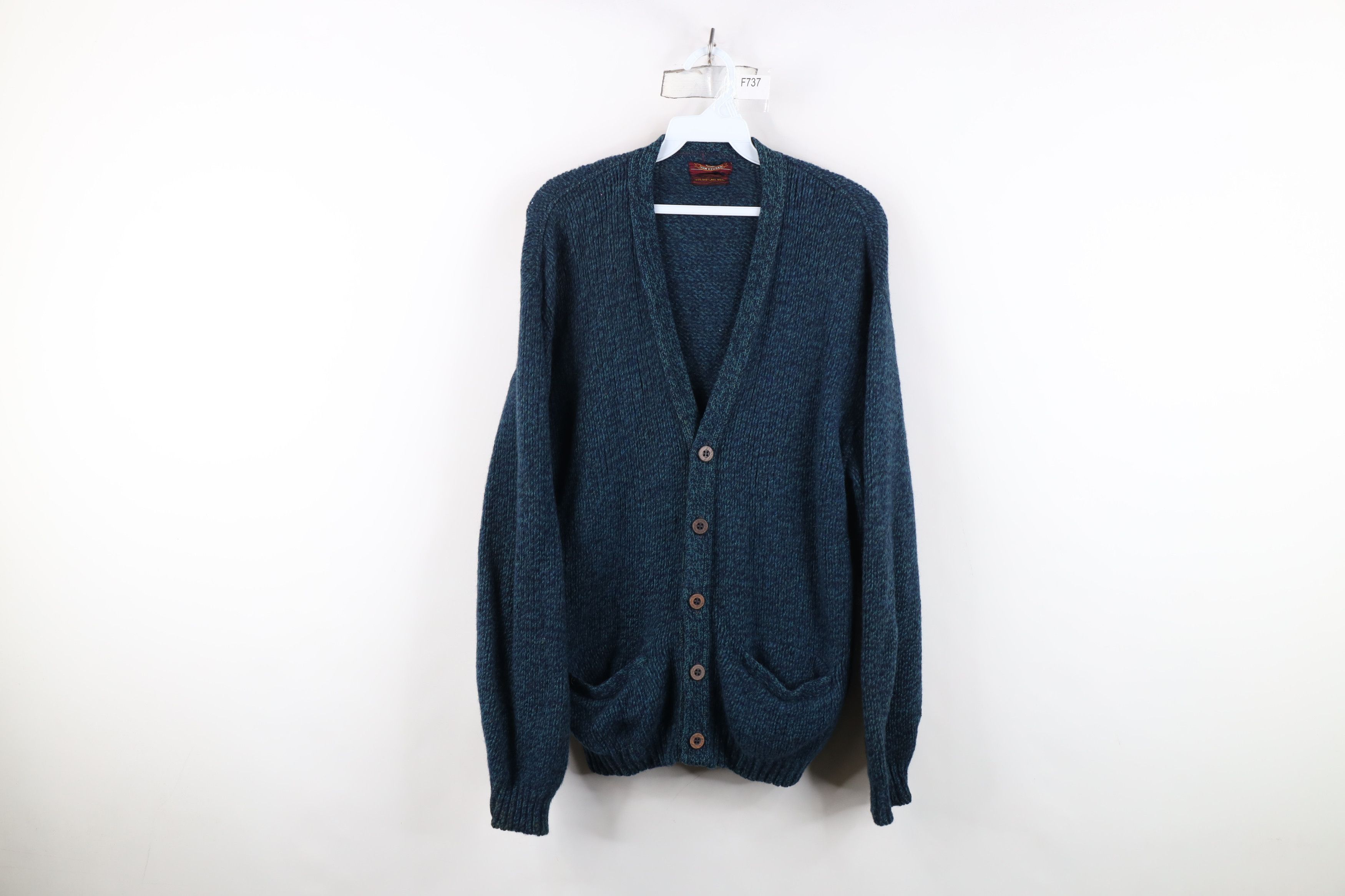 Vintage Vintage 70s Streetwear Shetland Knit Cardigan Sweater USA Size M / US 6-8 / IT 42-44 - 1 Thumbnail