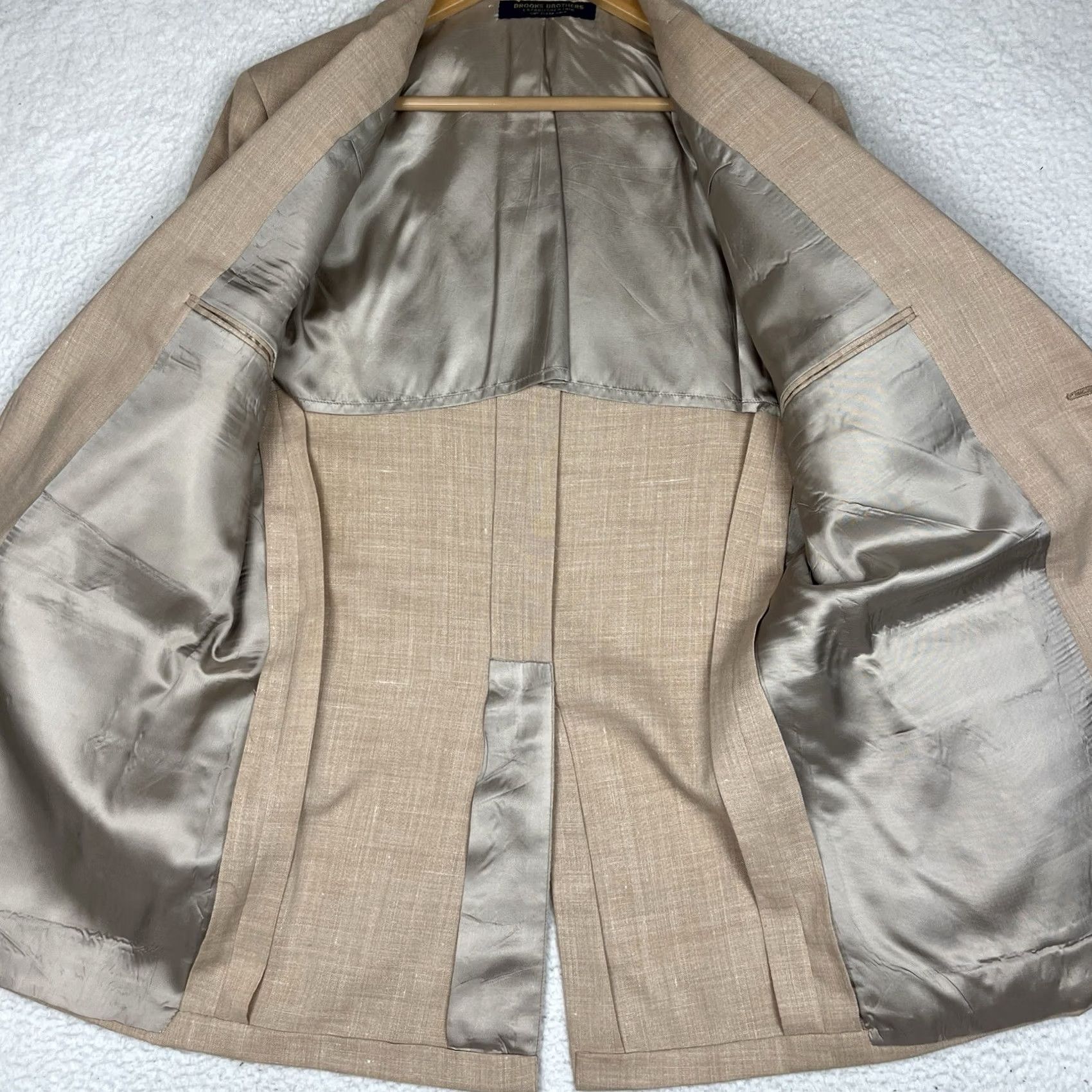 Brooks Brothers Vintage 80s Brooks Brothers Linen Wool Blazer Mens 41 Long Jacket Size 42R - 6 Thumbnail