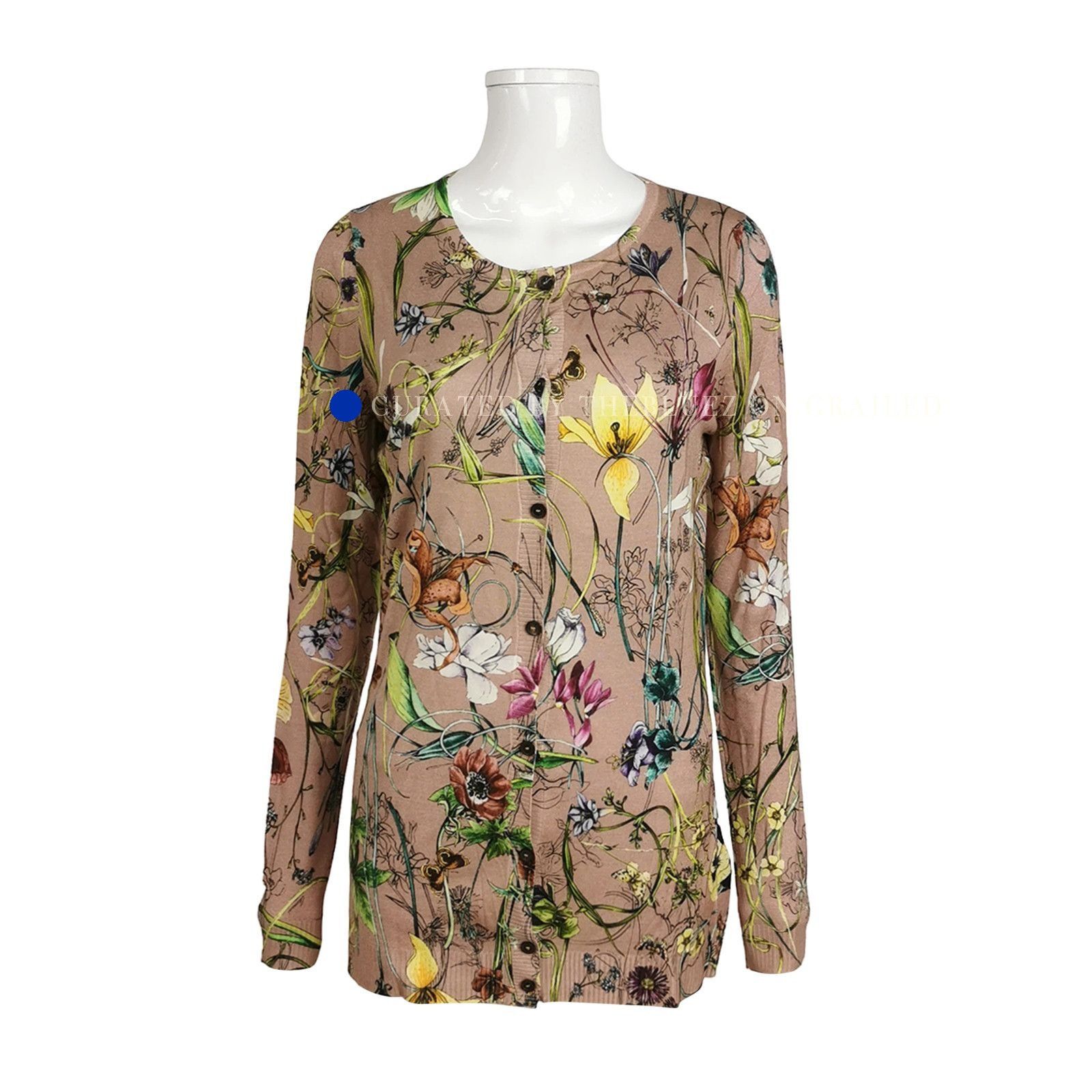 Gucci Floral Wool-Silk Cashmere Cardigan Size US XXL / EU 58 / 5 - 1 Thumbnail