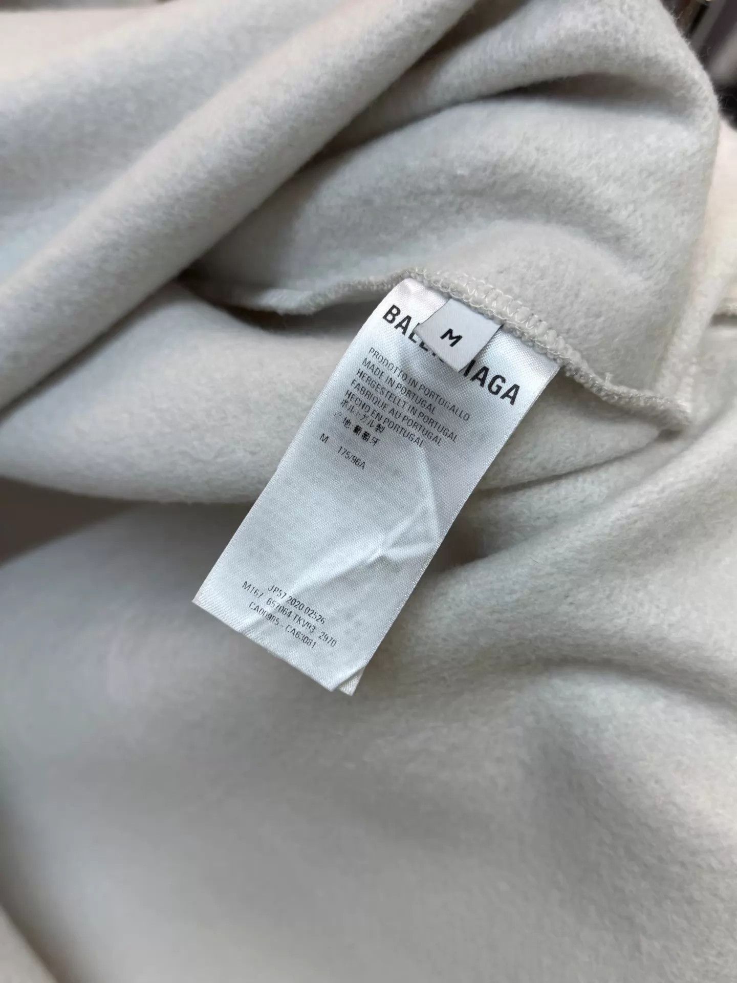 Balenciaga Balenciaga Gray & White Fleece Lined Hoodie M New with Tags Size US M / EU 48-50 / 2 - 4 Thumbnail