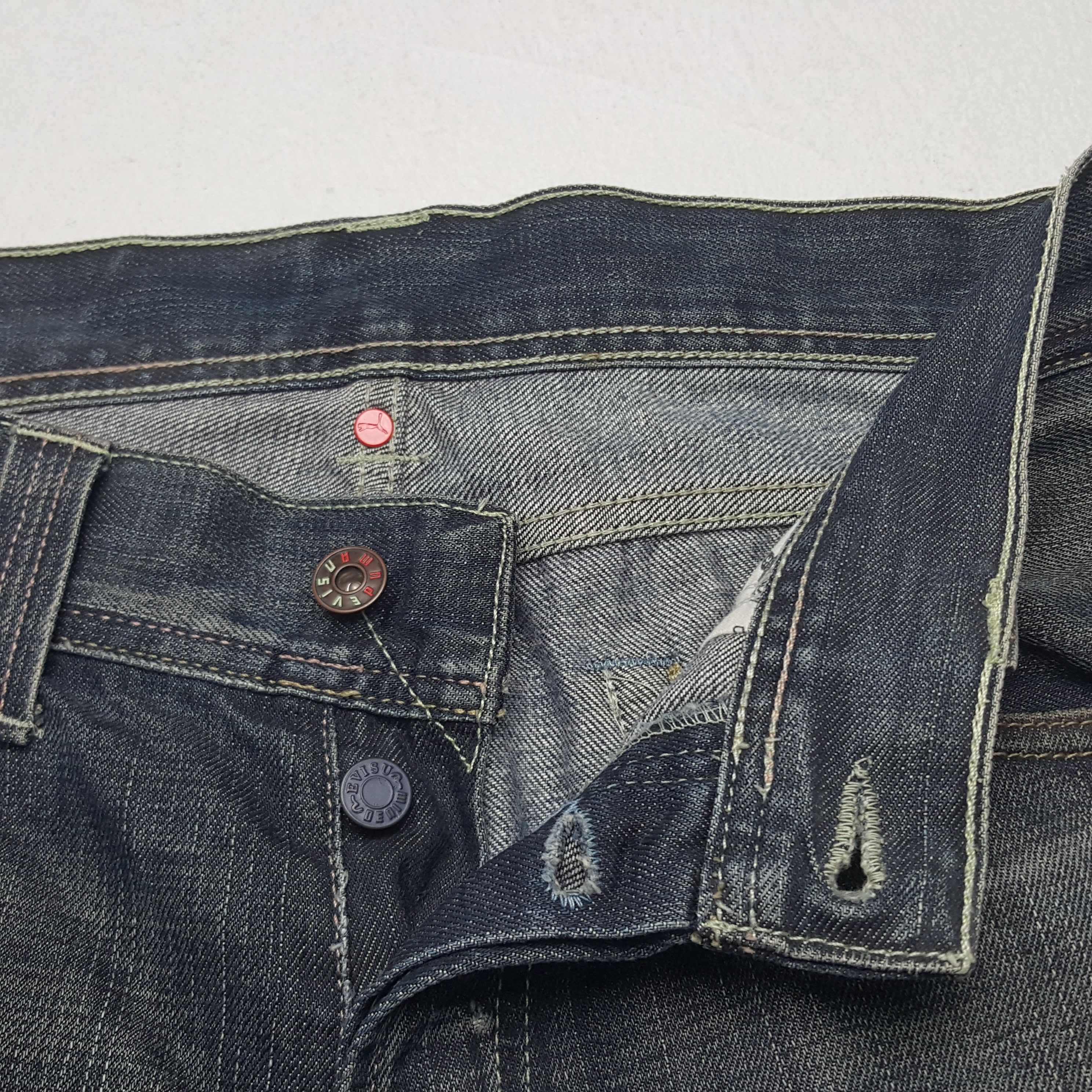 Evisu × Puma × Vintage Vintage Evisu Puma Japanese Brand Daicock Custom Denim Jeans Size US 37 - 7 Thumbnail