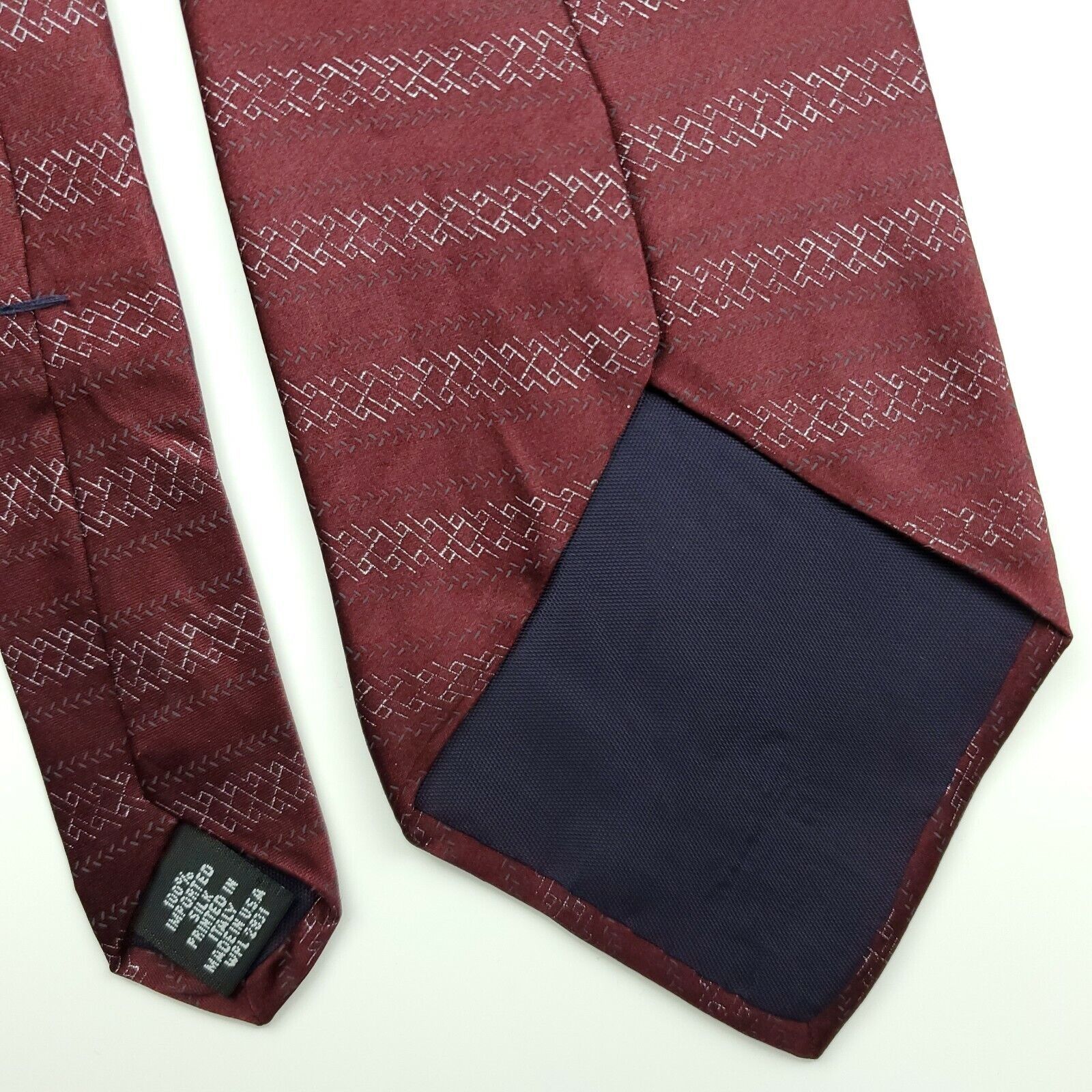 Savile Row Savile Row Red Silk Tie Italy USA Short Size ONE SIZE - 5 Thumbnail