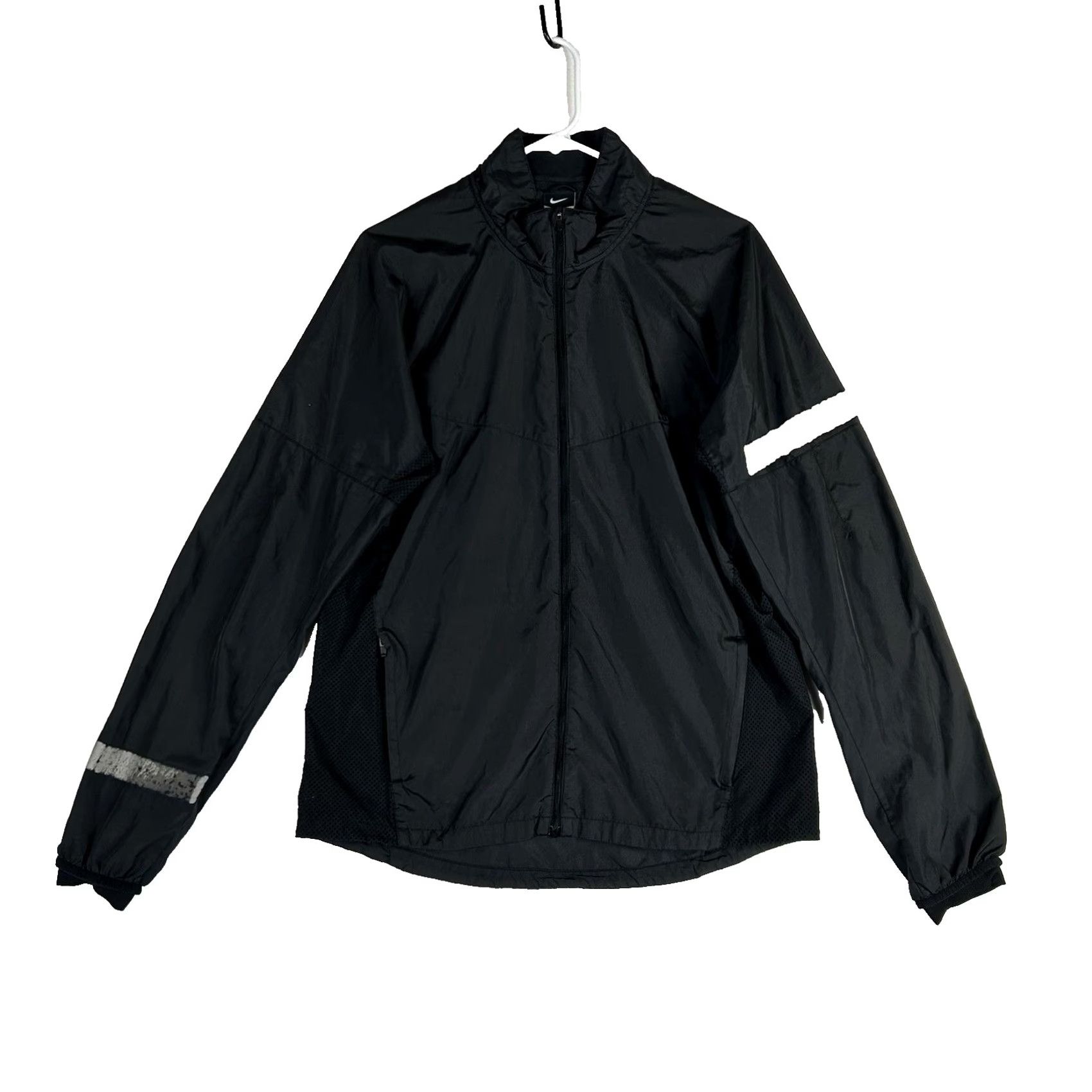 Nike Nike Running Full Zip Windbreaker Jacket Men M Black Vapor Reflective Athletic Outdoor Activewear Size US M / EU 48-50 / 2 - 2 Thumbnail