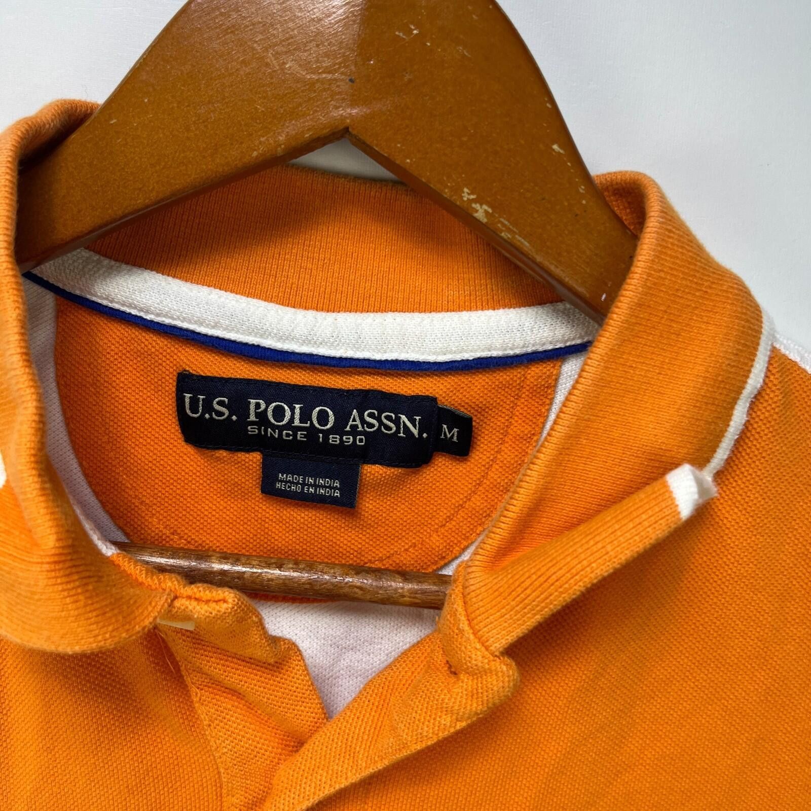 U.S. Polo Assn. Vintage Y2K US Polo Assn Orange Big Pony Polo Shirt Medium Size US M / EU 48-50 / 2 - 5 Thumbnail