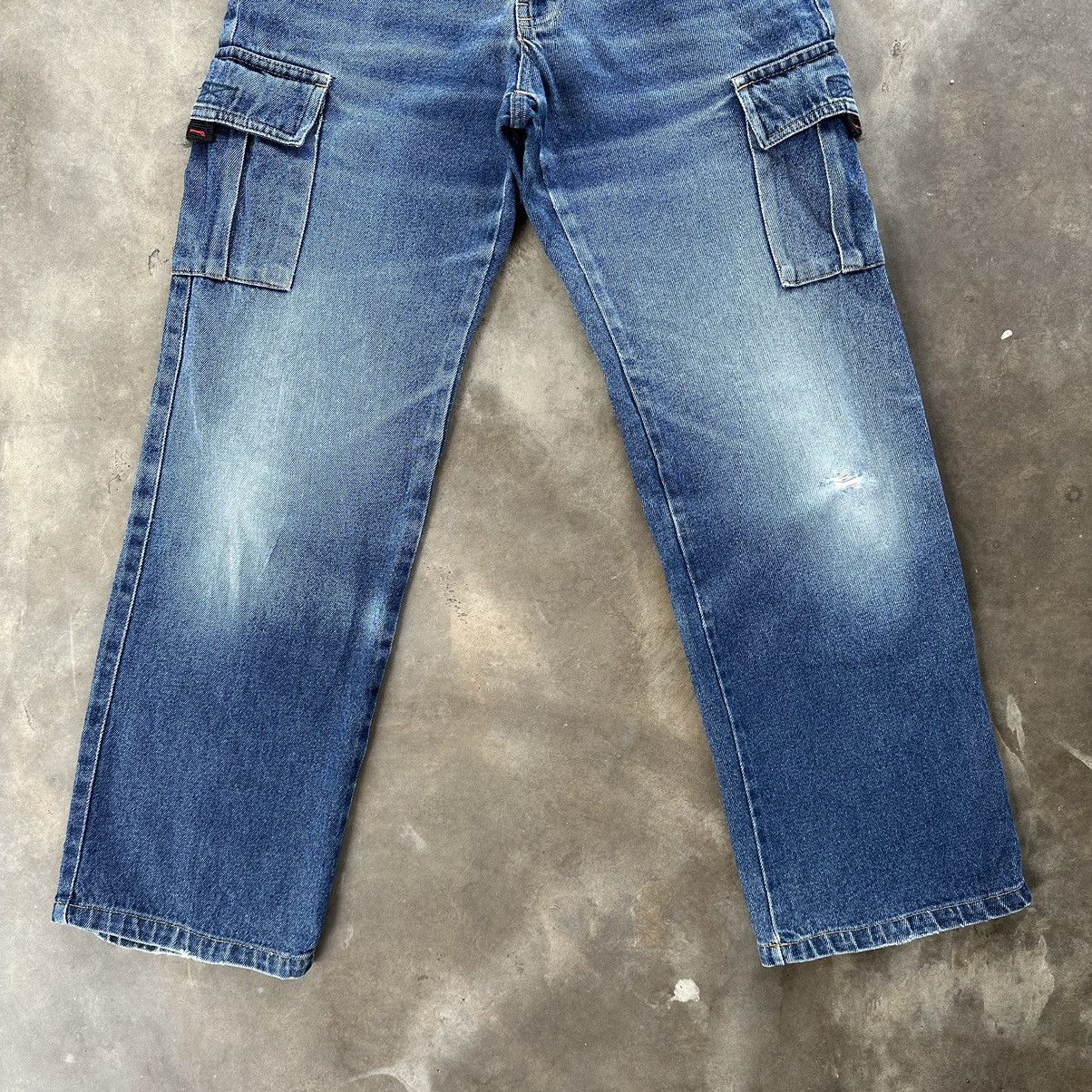Japanese Brand Vintage Japanese Cargo Denim Raw Distressed Jean Size 31 Size US 31 - 2 Thumbnail