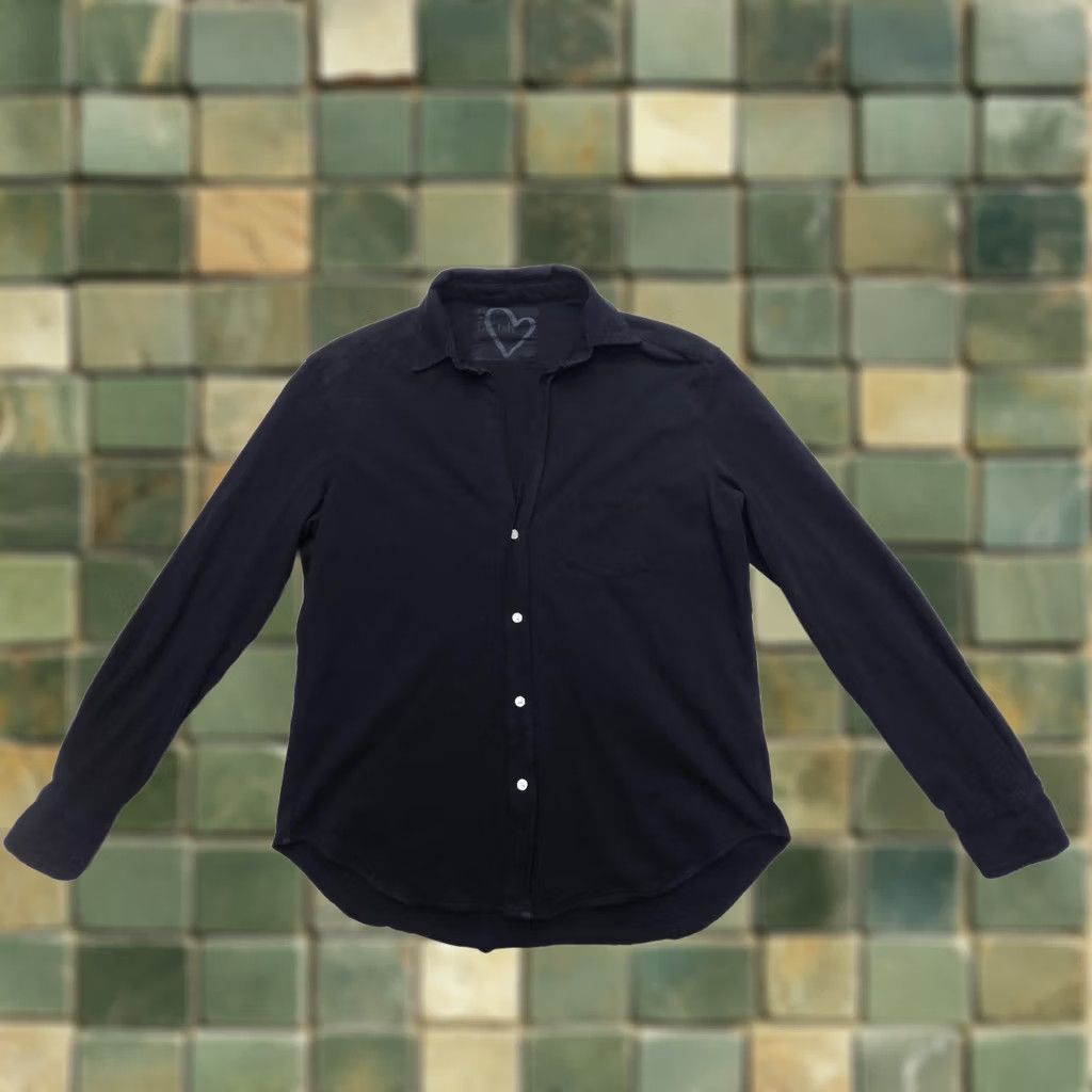Frank & Eileen Frank & Eileen Shirt Womens XS Black Tee Lab Cotton Neck Minimalist Luxury Size XS / US 0-2 / IT 36-38 - 1 Thumbnail