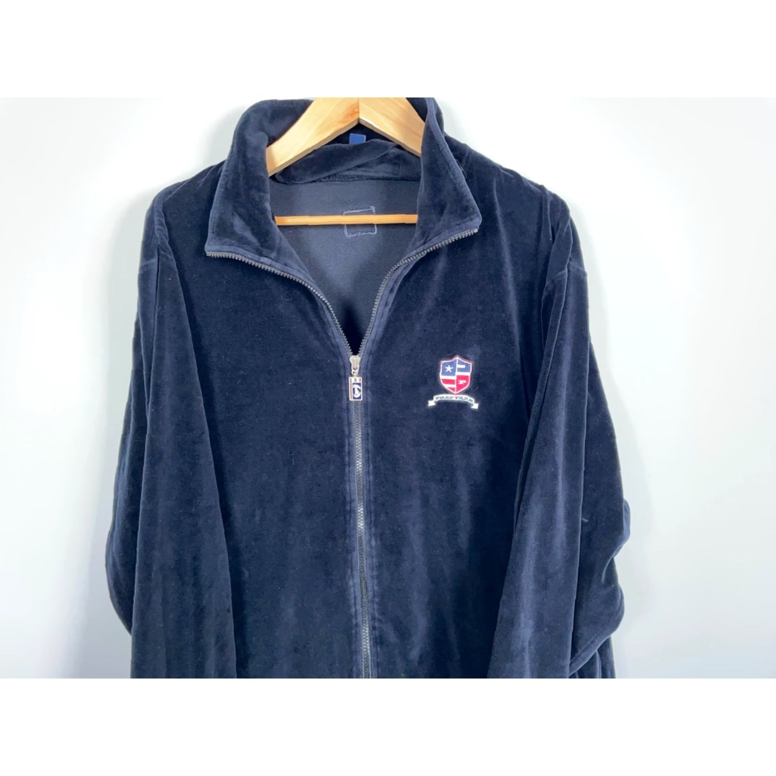 Phat Farm VINTAGE Phat Farm Velour Track Jacket Men's XL Black Zip Up Y2K Streetwear Size US XL / EU 56 / 4 - 4 Thumbnail