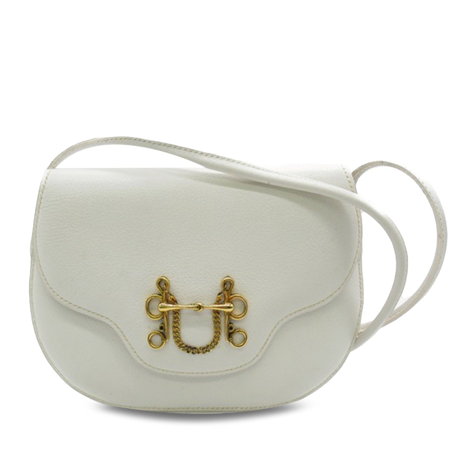 image of Hermes Sologne Crossbody Bag in White, Women's