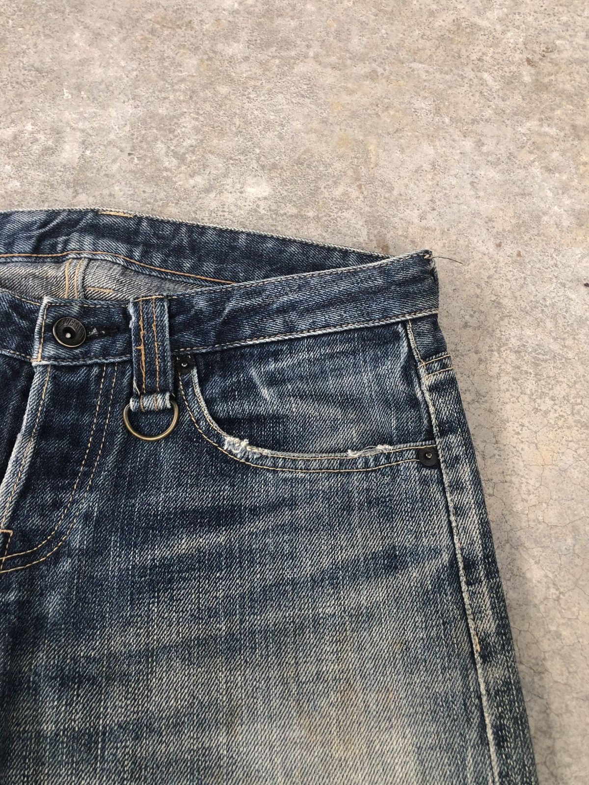 BUFFALO BOBS Buffalo Flared Selvedge Jeans Distressed Denim Size US 31 - 16 Thumbnail