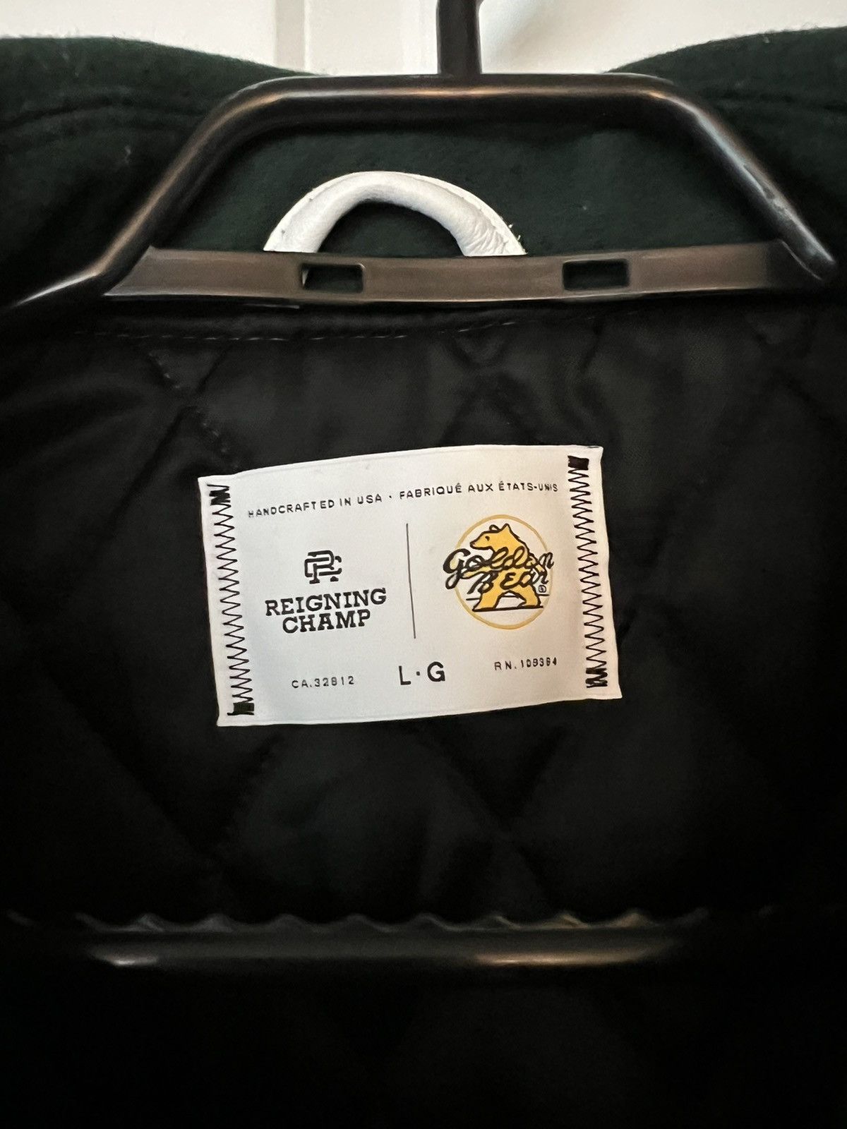 Golden Bear × Reigning Champ Reigning Champ Collard Teddy Varsity Jacket Size US L / EU 52-54 / 3 - 4 Thumbnail
