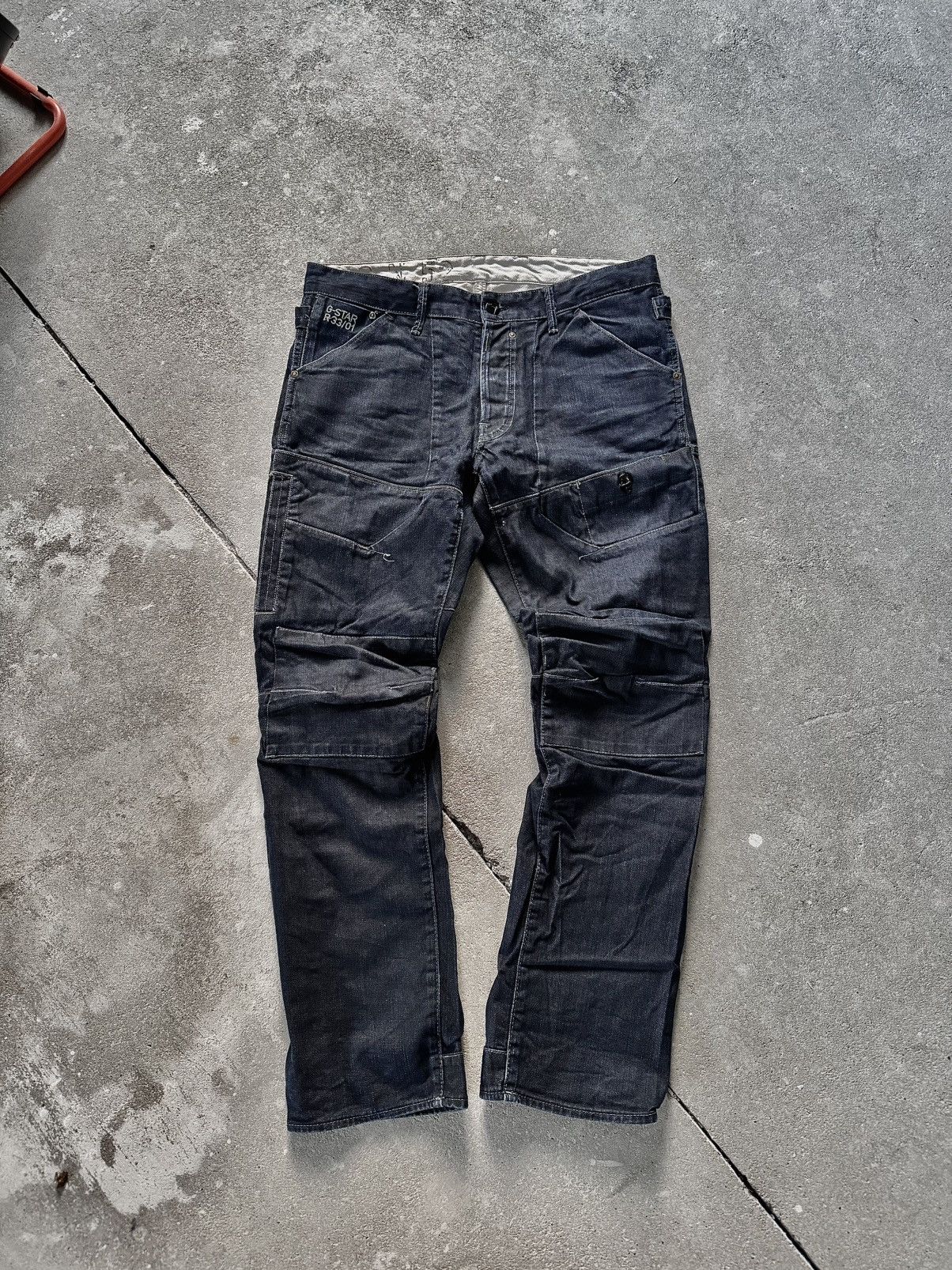 G-Star × If Six Was Nine × Vintage Vintage G Star Raw Waxed Jeans 33/01 Size US 34 / EU 50 - 2 Thumbnail