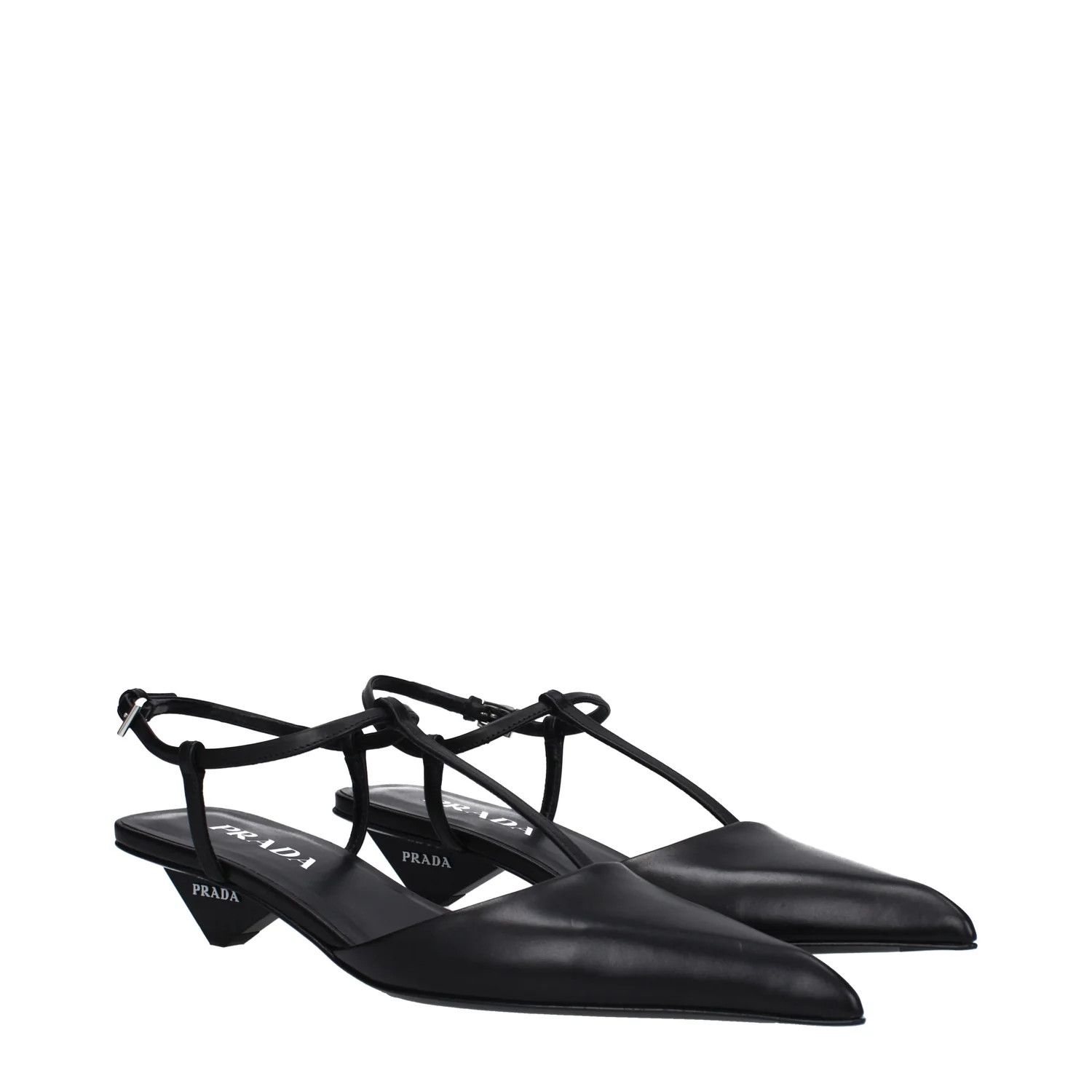 Prada ob1o1e1124 Leather Sandals in Black Size US 7.5 / IT 37.5 - 2 Thumbnail