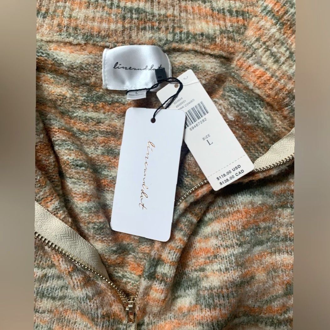 Vintage Line & Dot NWT Ines Half Zip Sweater L Pink Brown Woman Pullover Regular Size Large Size L / US 10 / IT 46 - 6 Thumbnail