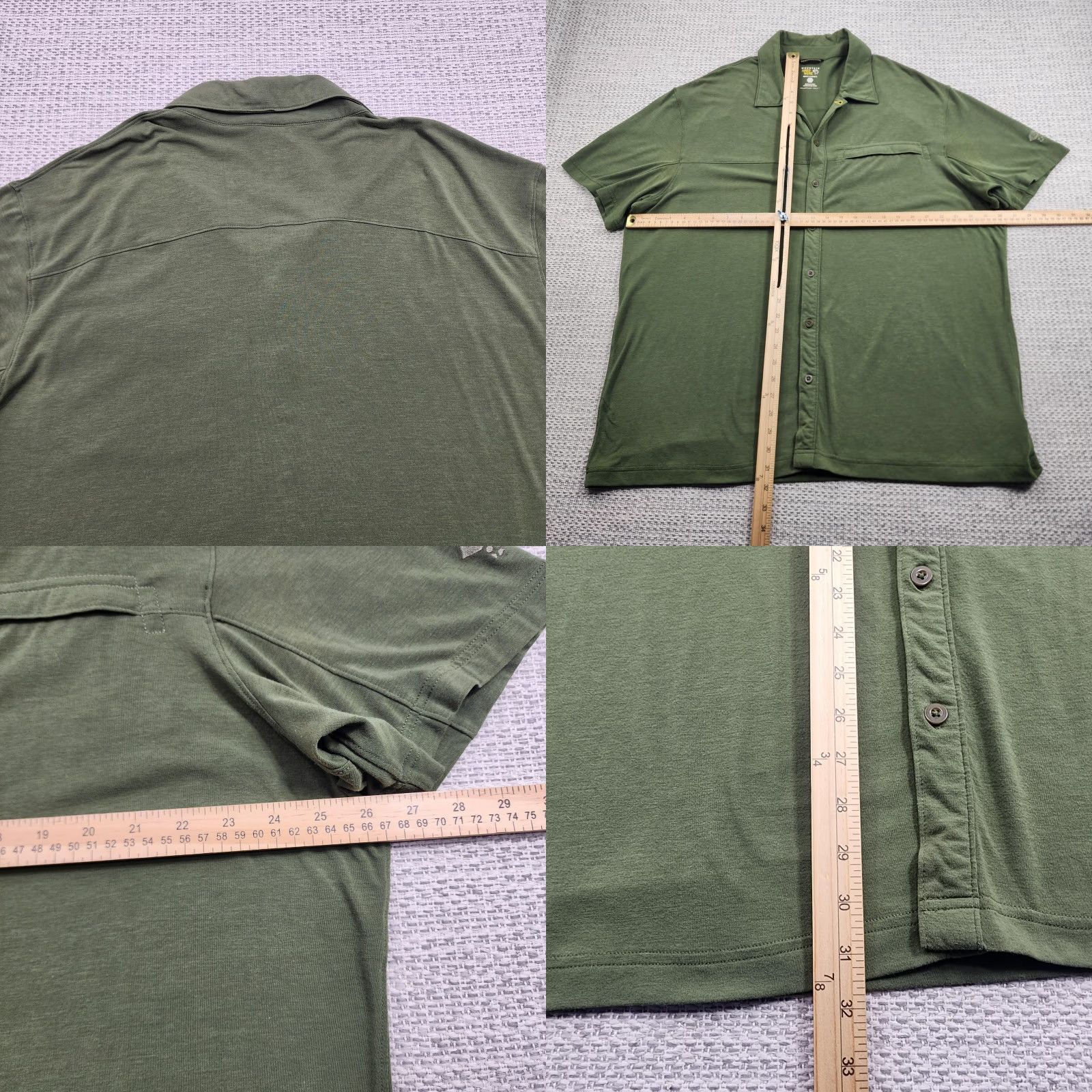 Mountain Hardwear Mountain Hardwear Shirt Mens XL Green Short Sleeve Button Up Outdoor Stretch Size US XL / EU 56 / 4 - 8 Thumbnail