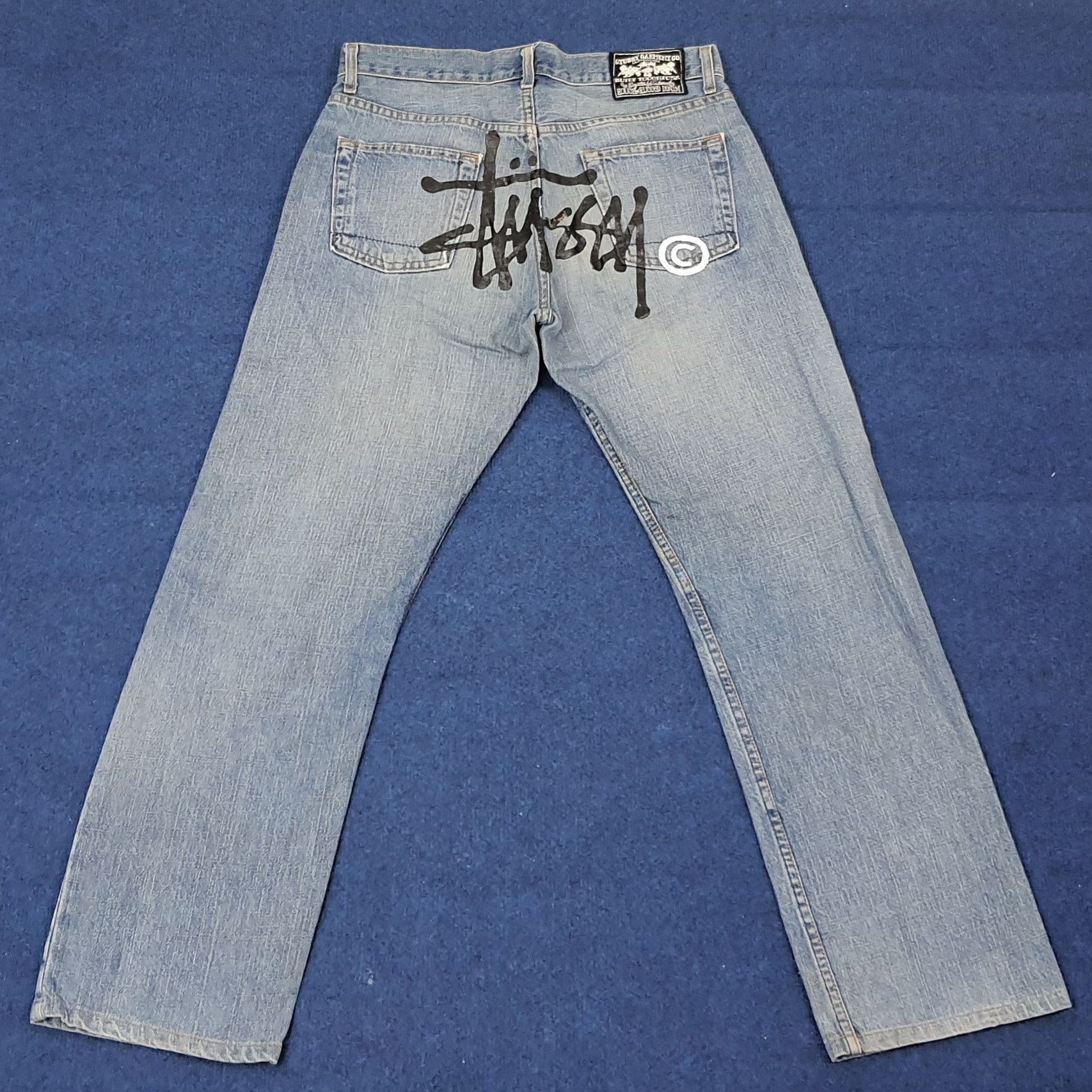 STUSSY × ROUGH AND RUGGED DENIM STUSSY◇ROUGH RUGGED DENIM/ロゴ