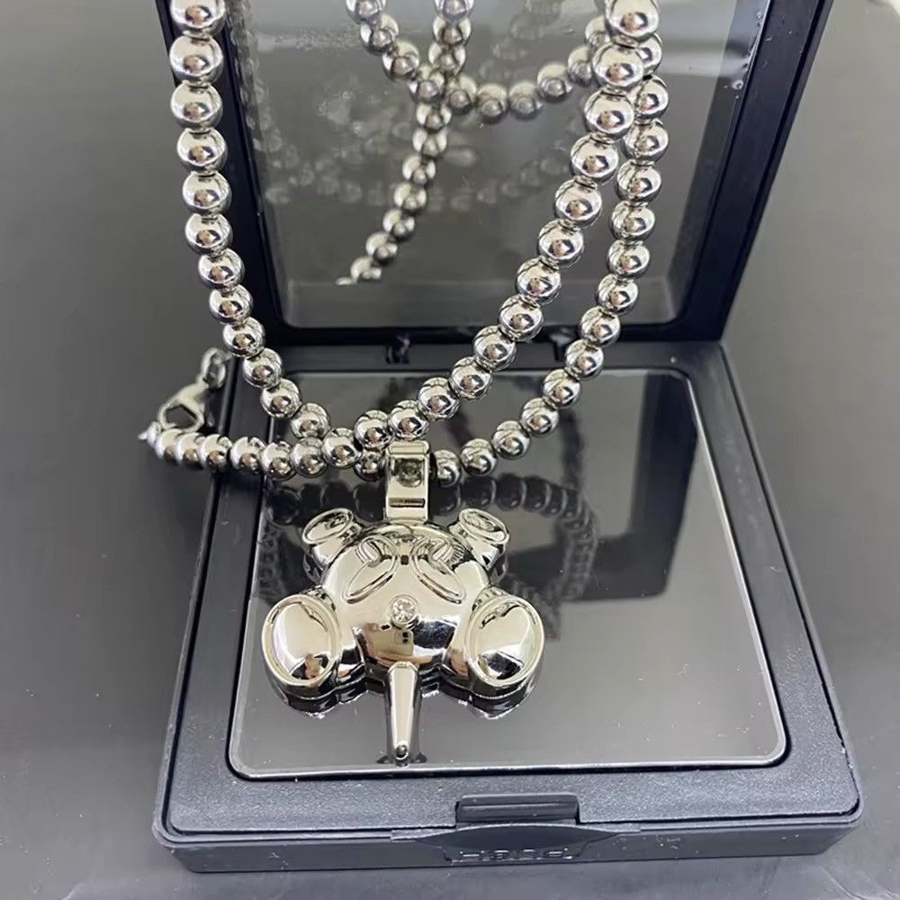 Jewelry Round Bead Chain Quadangle Ball Pendant Size ONE SIZE - 3 Thumbnail