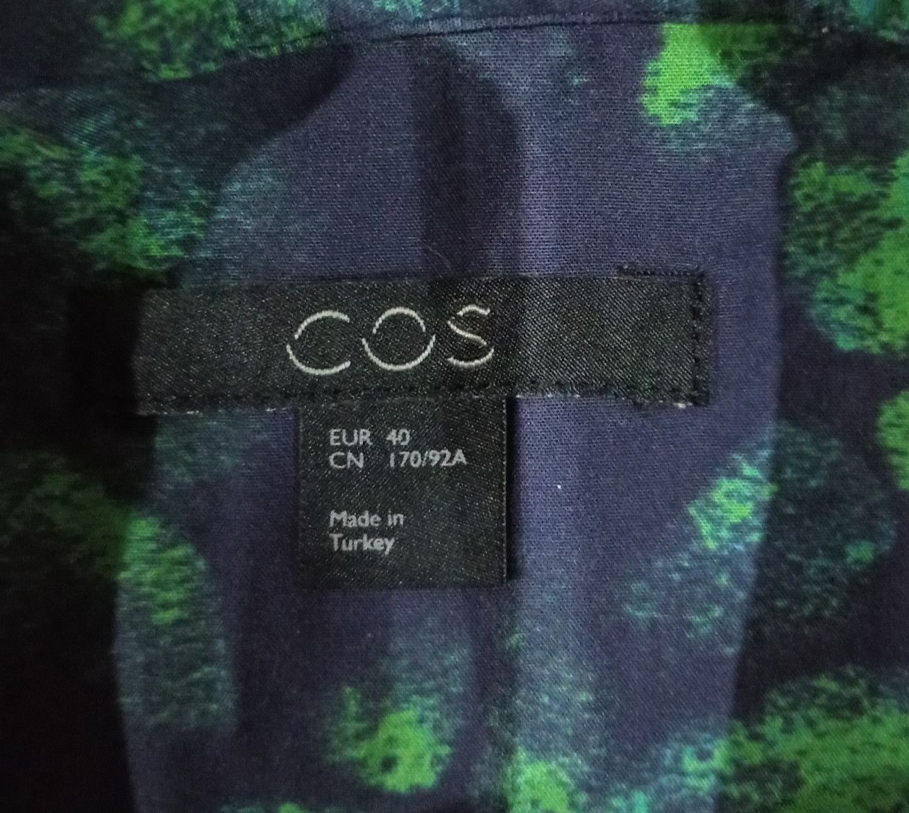 Cos COS Shirt Lightweight Jacket Green and Navy Blueprint Size US M / EU 48-50 / 2 - 6 Thumbnail