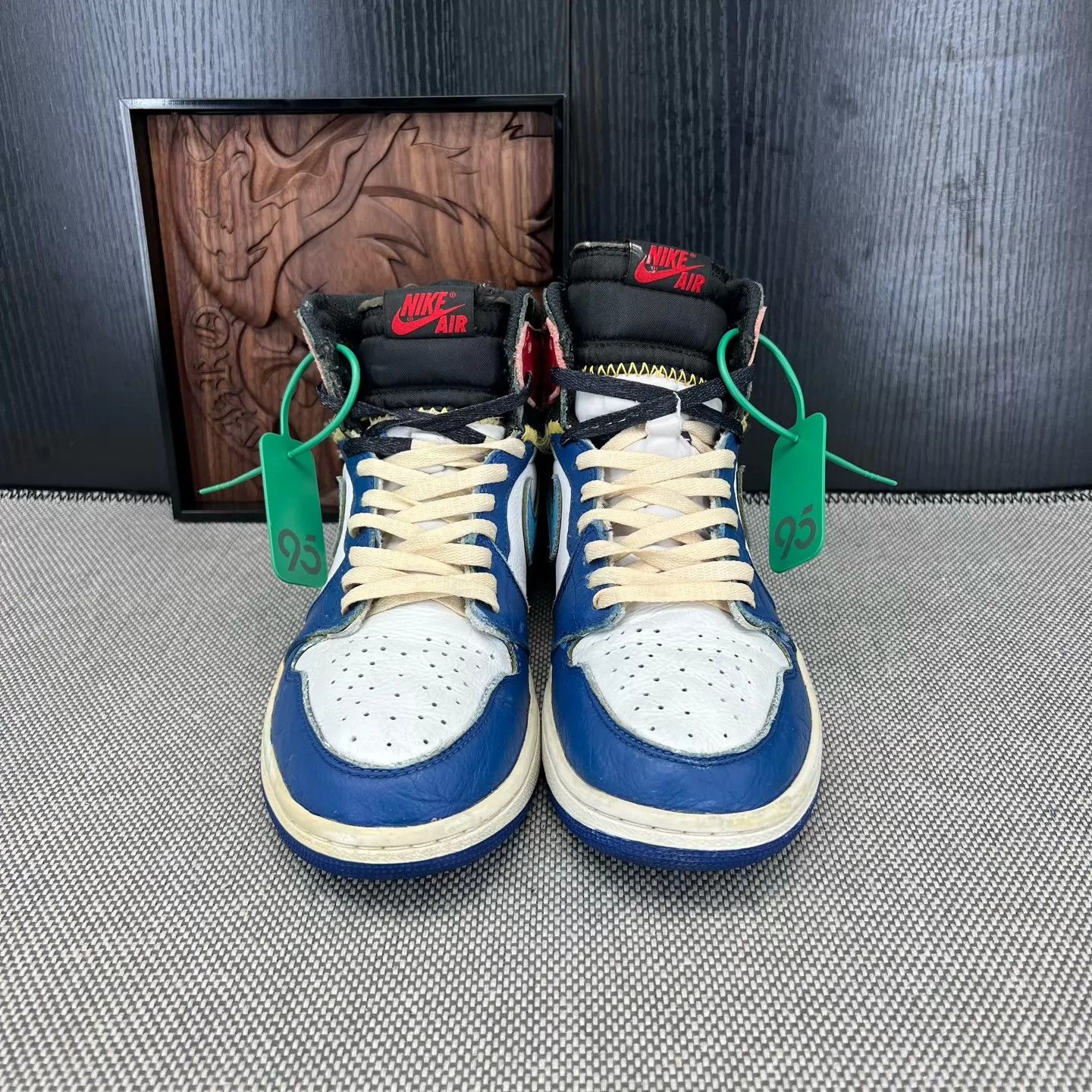 Nike Air Jordan 1 Union Blue 42.5 Boxed Repaired Heel Size US 9 / EU 42 - 2 Thumbnail