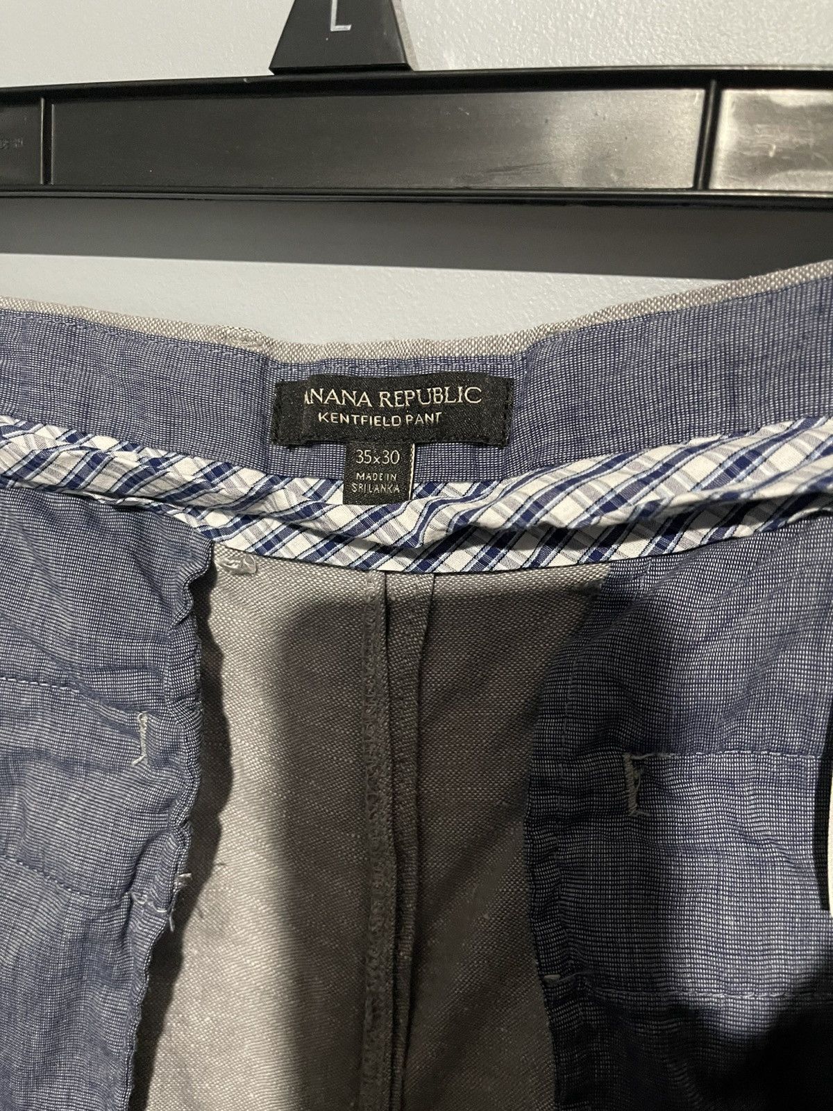 Banana Republic Banana Republic Linen Blend Chino Sz 35X30 Grey Kentfield Size US 35 - 4 Thumbnail