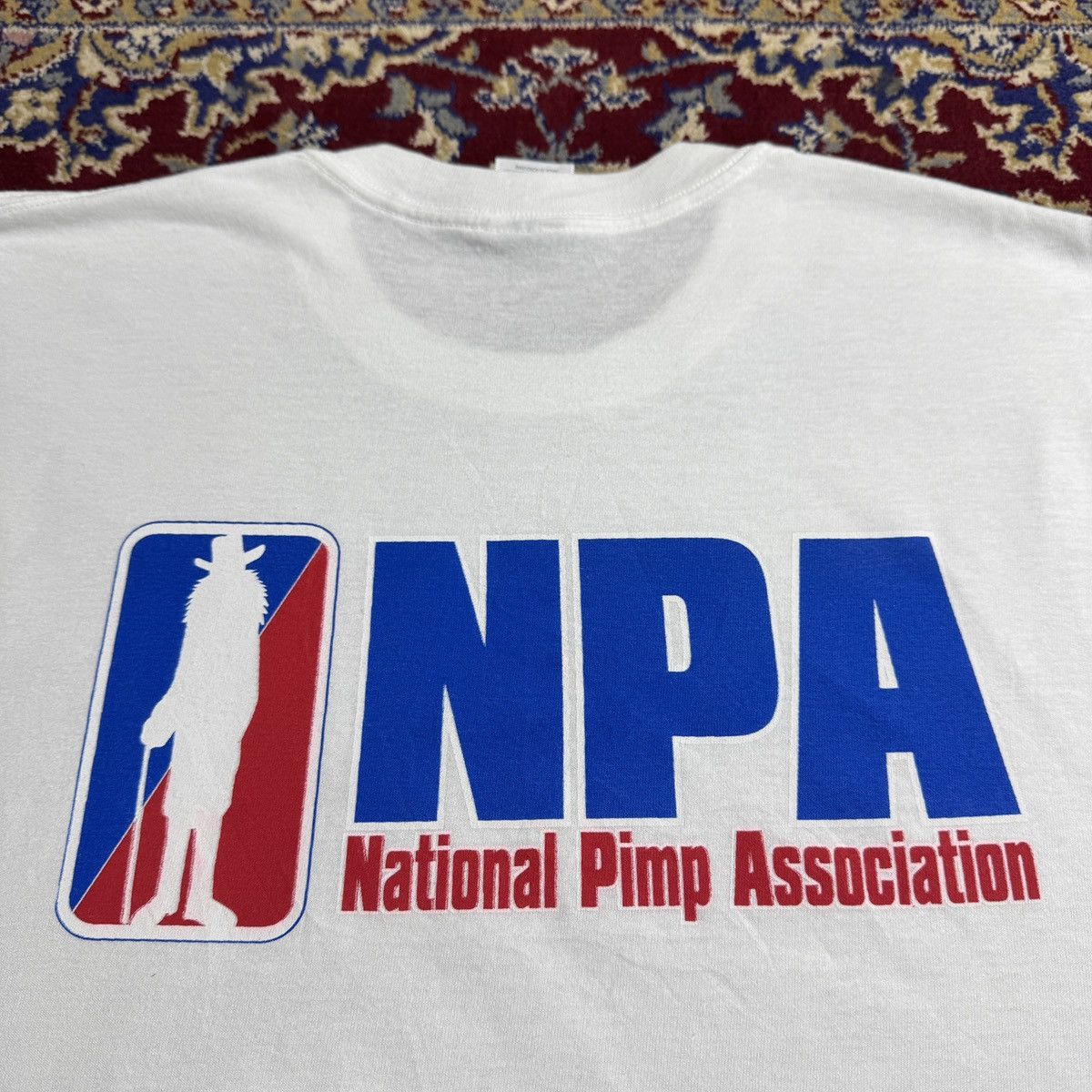 Vintage 2000s National Pimp Association NPA humor funny parody tee Size US L / EU 52-54 / 3 - 1 Thumbnail