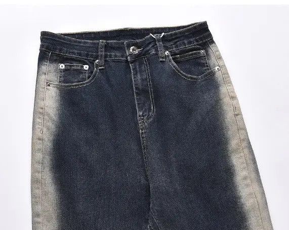 Japanese Brand × Vintage Avant garde retro side stripe tie dye flared jeans pants Size US 30 / EU 46 - 5 Thumbnail
