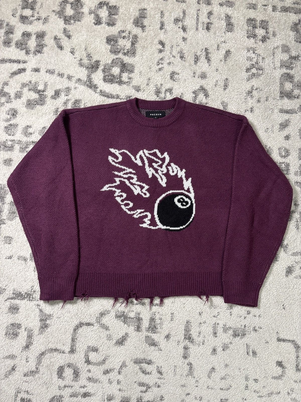 Pacsun PACSUN 8BALL MAROON KNITTED SWEATER Size US S / EU 44-46 / 1 - 1 Thumbnail