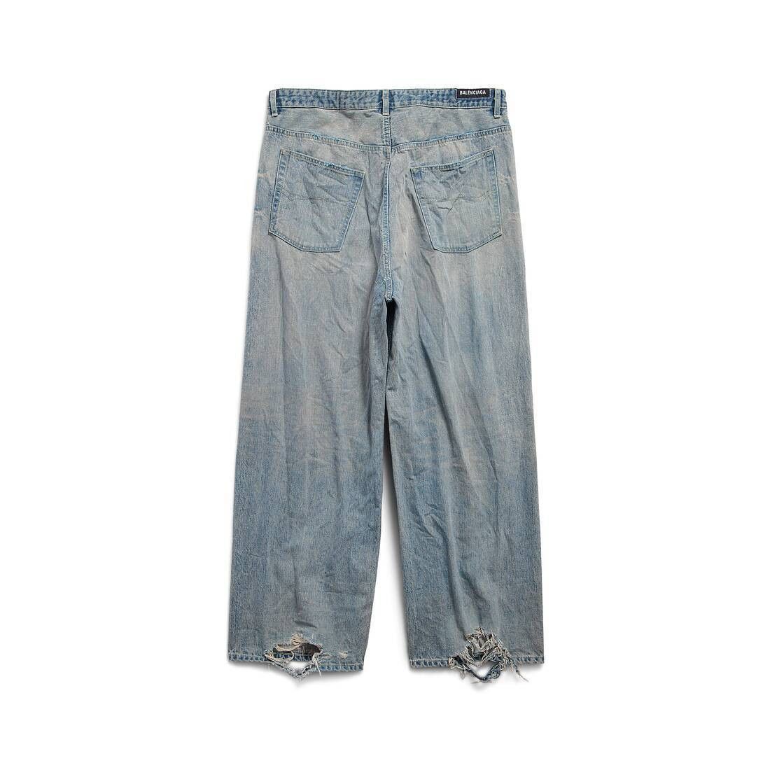 Balenciaga o1w1db10426 555 / Oversized Baggy Pants in Blue Size US 26 / EU 42 - 2 Thumbnail