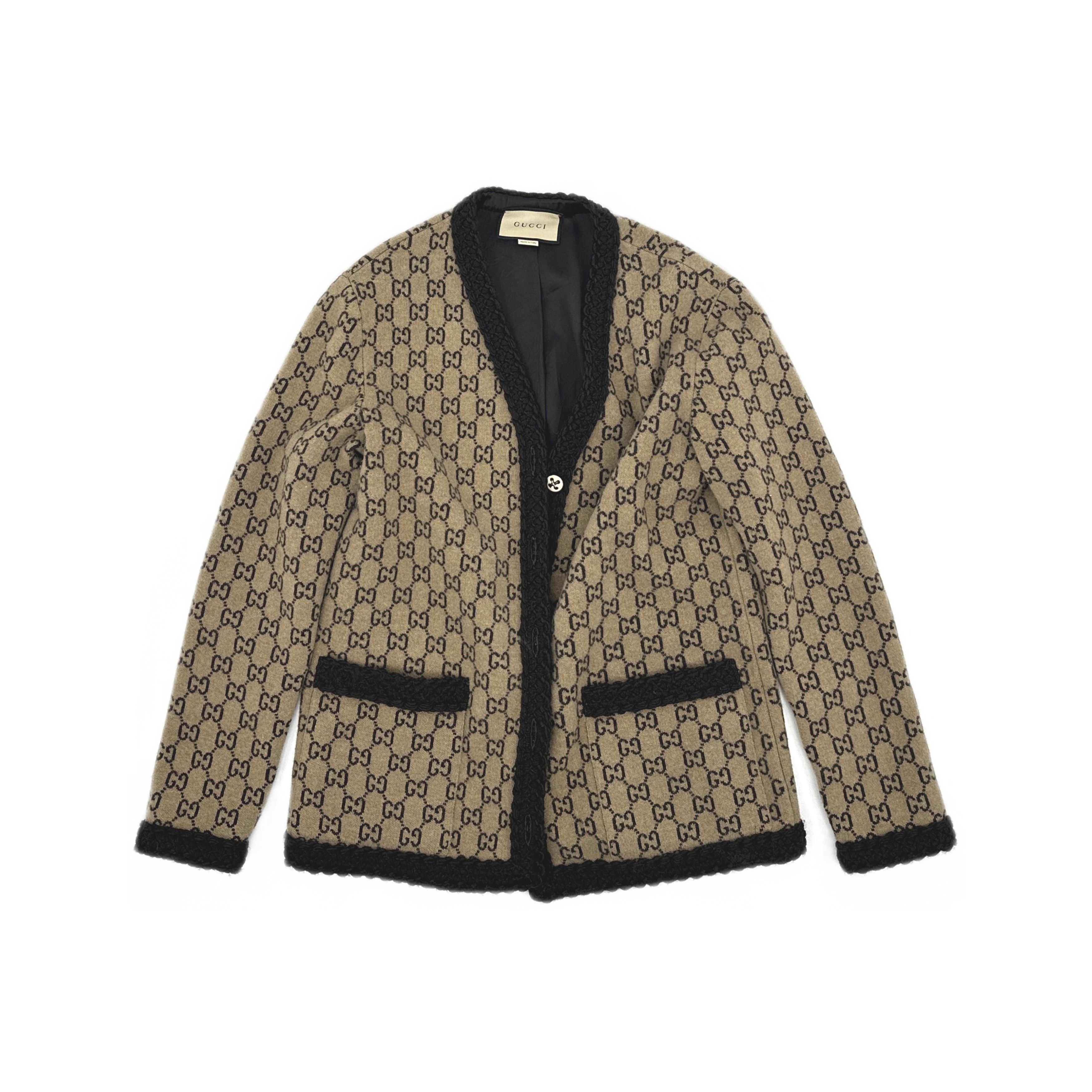 Gucci Gucci GG Wool Knit Cardigan Size XS Size XS / US 0-2 / IT 36-38 - 1 Thumbnail