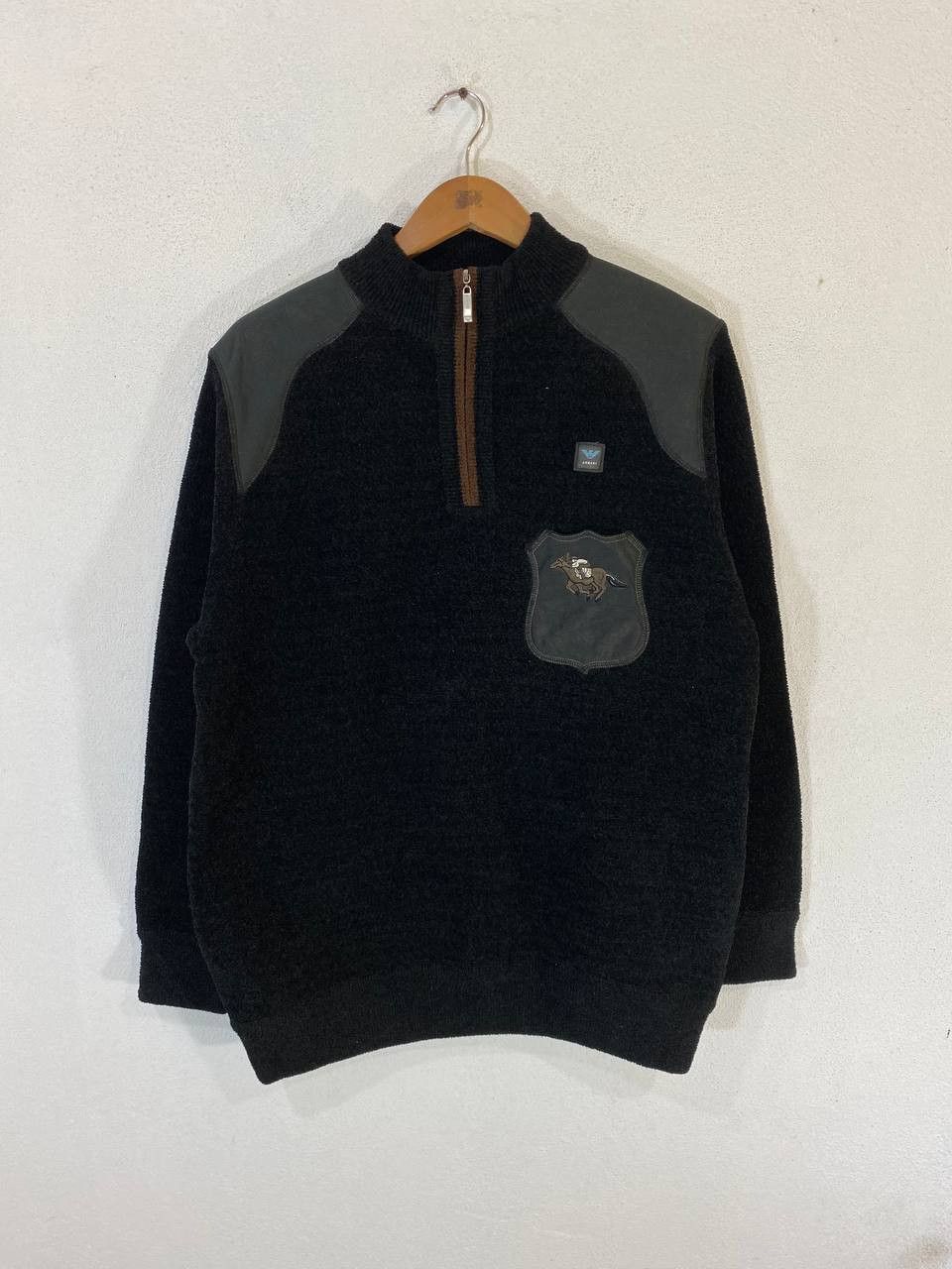 giorgio armani half zipper fleece jacket nice design