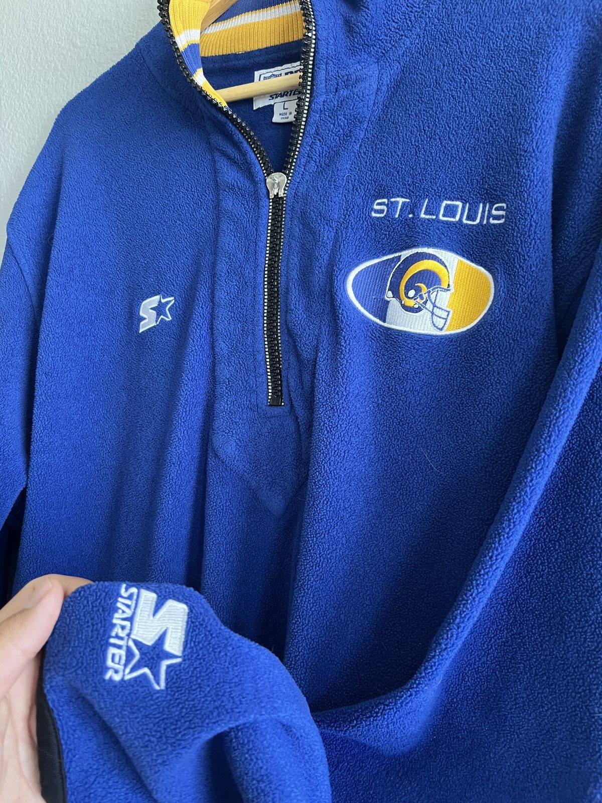 NFL × Pro Line × Vintage Vintage St Louis Rams 90’s Starter Pro Line NFL jacket Size US L / EU 52-54 / 3 - 3 Thumbnail