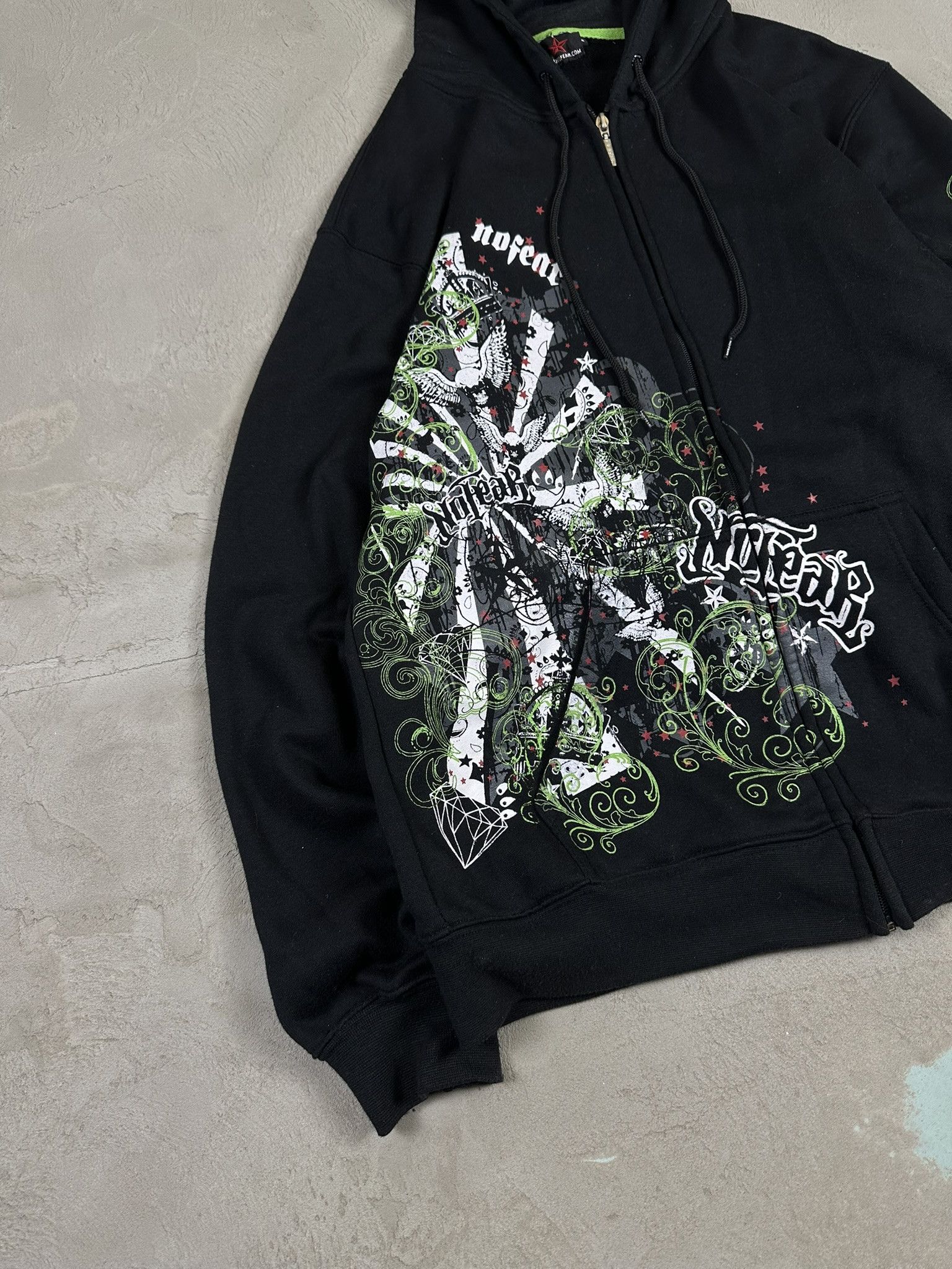No Fear Vintage Crazy Y2k No Fear Affliction Style Zip Hoodie 00s Size US L / EU 52-54 / 3 - 5 Thumbnail