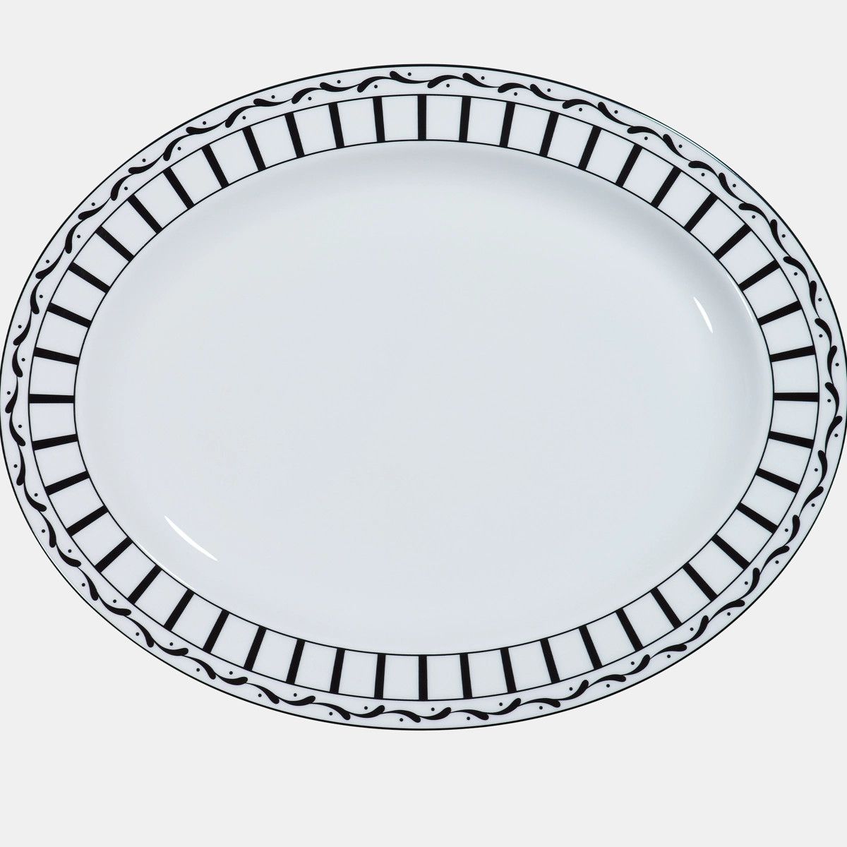 Dior o1bcso1str0225 Size:OS/ Large Oval Platter in Black/White Size ONE SIZE - 1 Preview