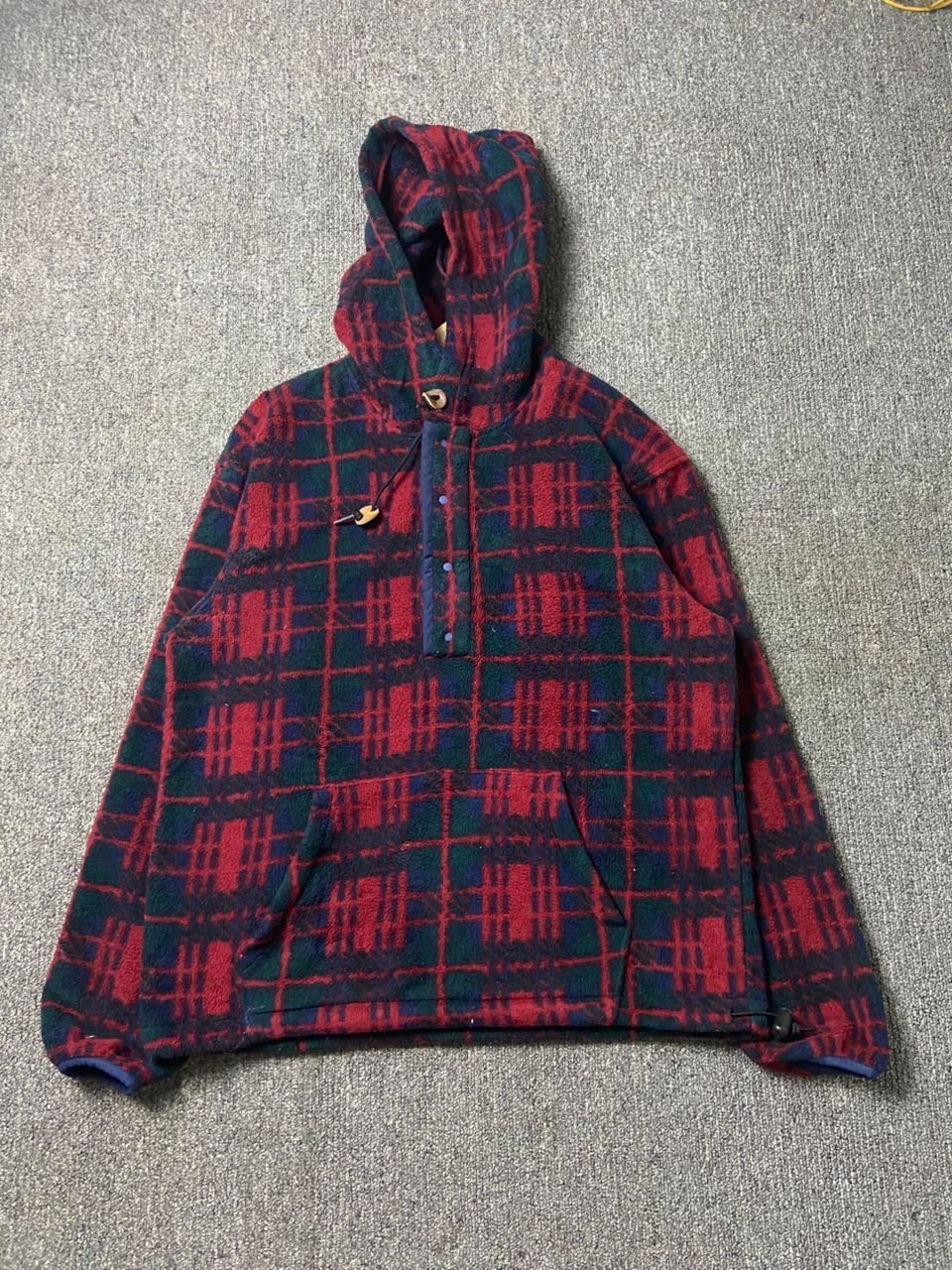 L.L. Bean L.L Bean Half Button Checkered Pullover Jacket (186) Size S / US 4 / IT 40 - 1 Thumbnail