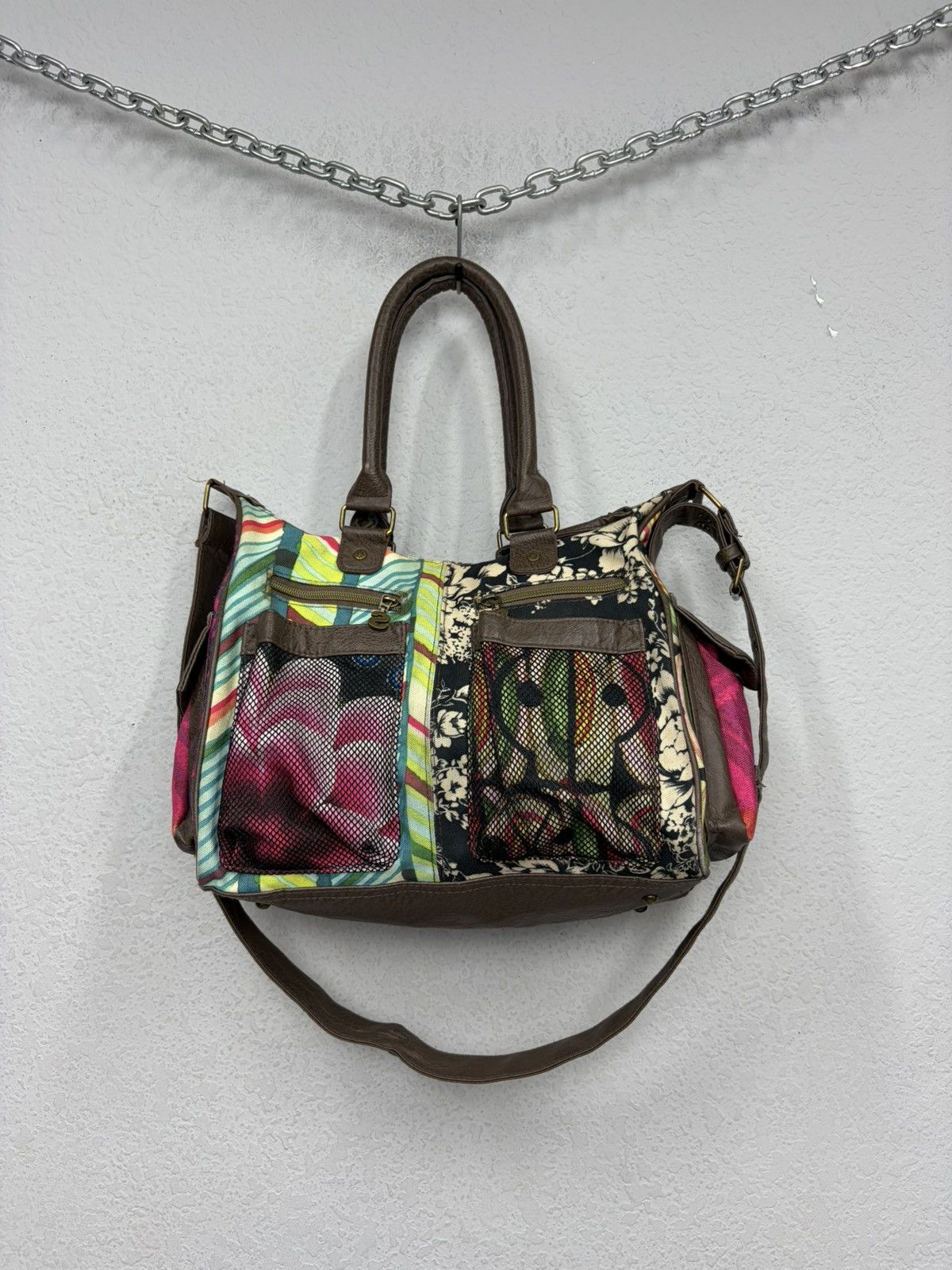 KMRii Desigual Patchwork Messenger Bag Y2K Boho Hippie Festival Size ONE SIZE - 5 Thumbnail
