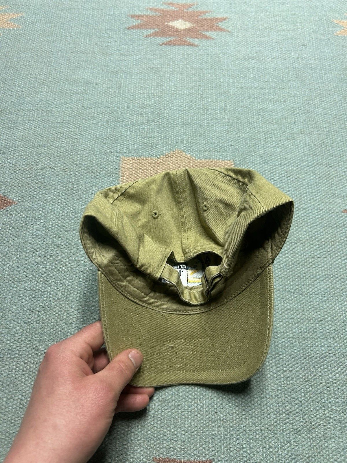 Vintage Vtg strap hat bar harbor Maine lighthouse embroidered tan Size ONE SIZE - 4 Thumbnail