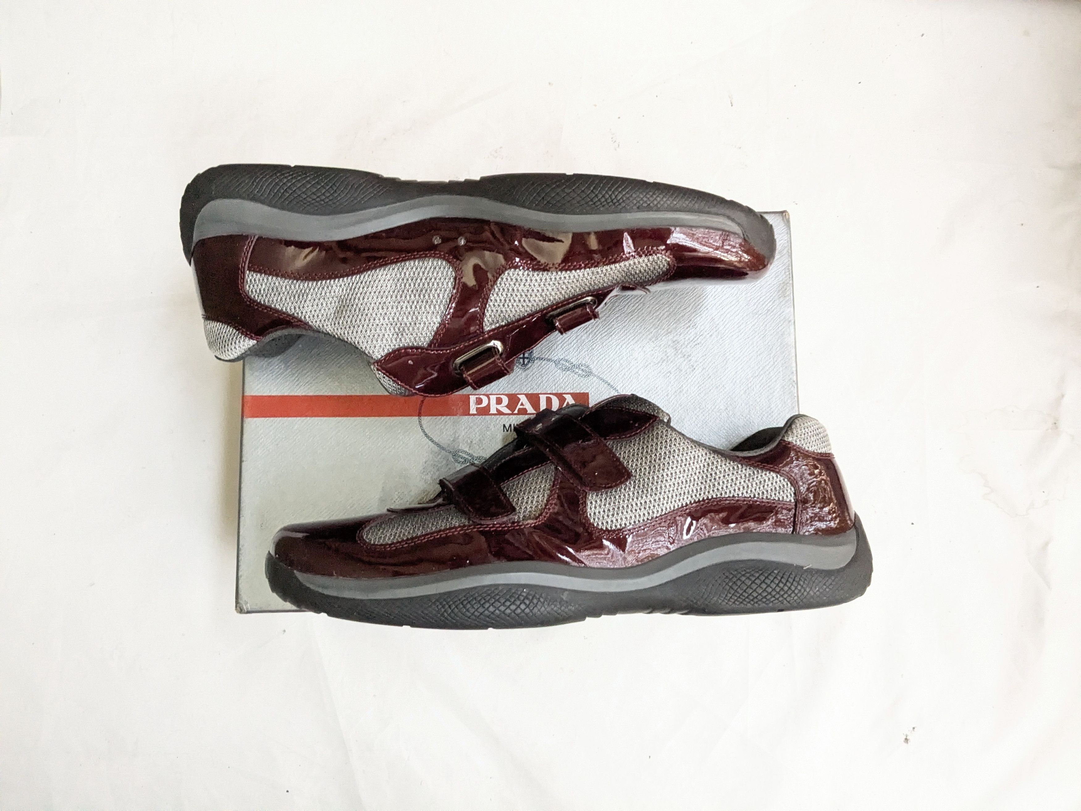 Prada Prada America's Cup Burgundy Patent Leather 13 Low Tops Size US 13 / EU 46 - 1 Thumbnail