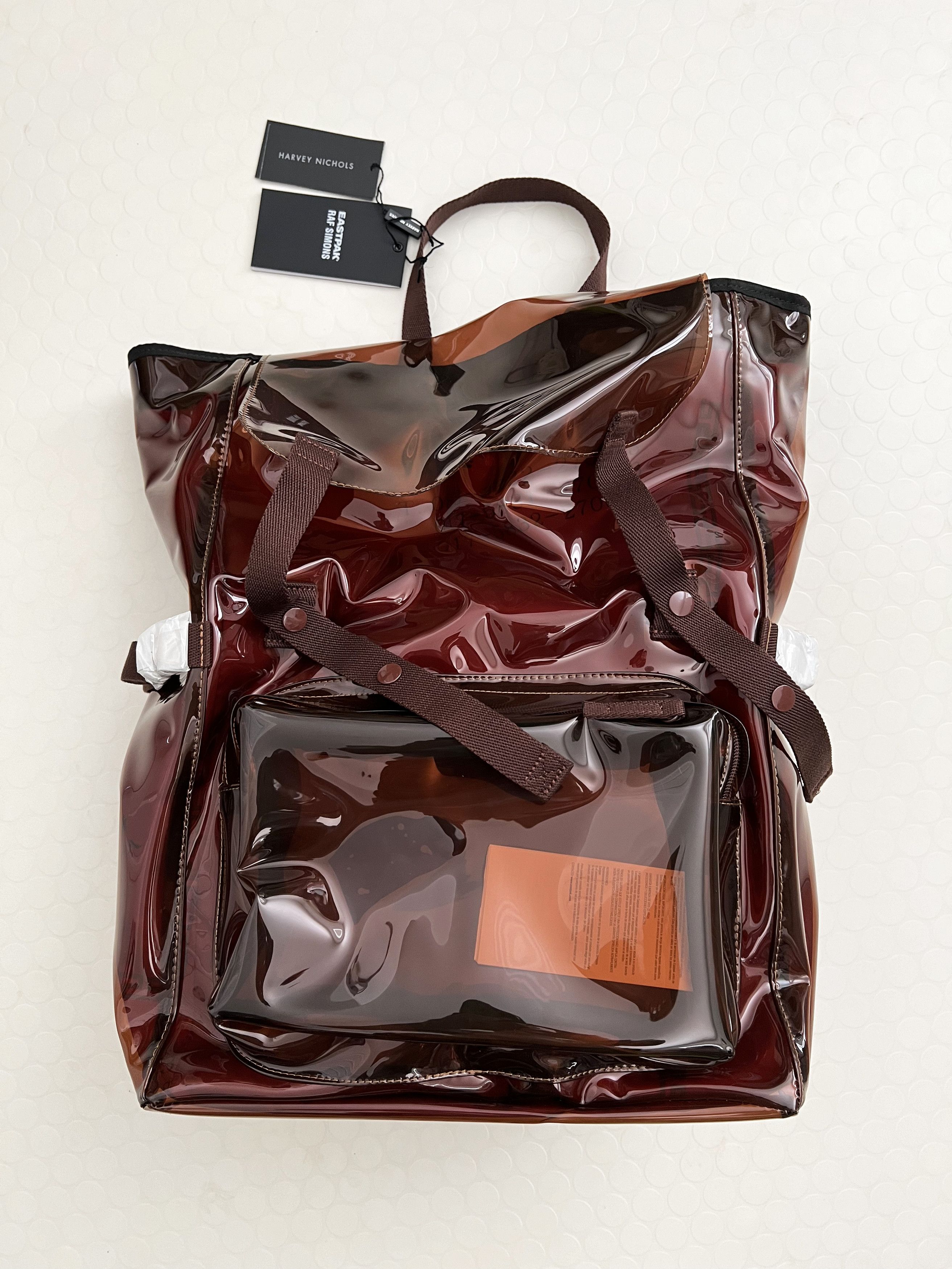 Raf Simons Deadstock 'Volume Topload L' Brown PVC Backpack | Grailed