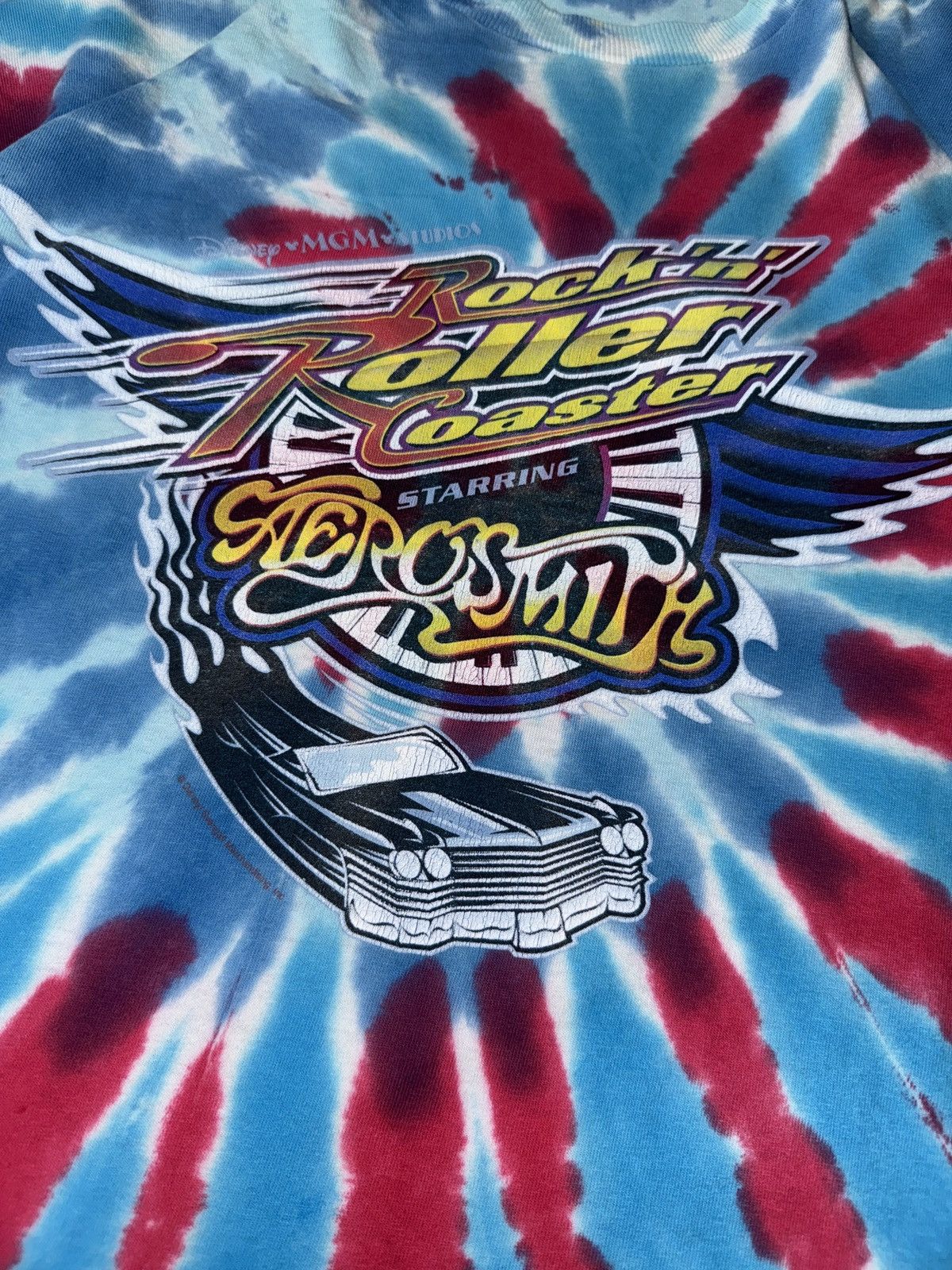 Aerosmith × Band Tees × Disney *RARE* 90s VINTAGE DISNEY ROCK’IN ROLLER COASTER AEROSMITH Size US XXL / EU 58 / 5 - 9 Thumbnail