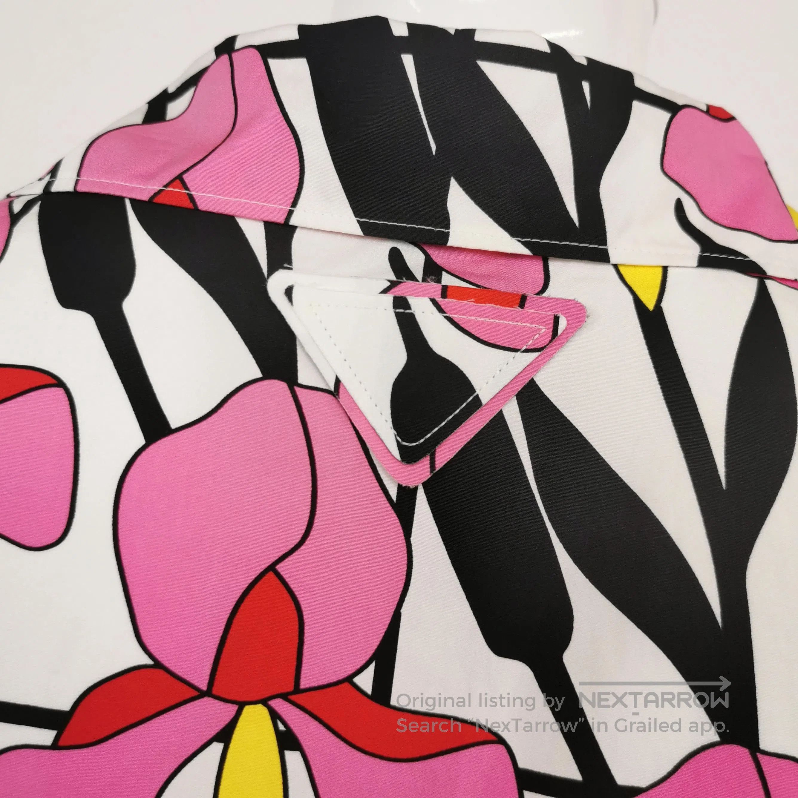 Prada Prada Colorful Floral Logo Short Sleeve Shirt . Size S / US 4 / IT 40 - 2 Thumbnail