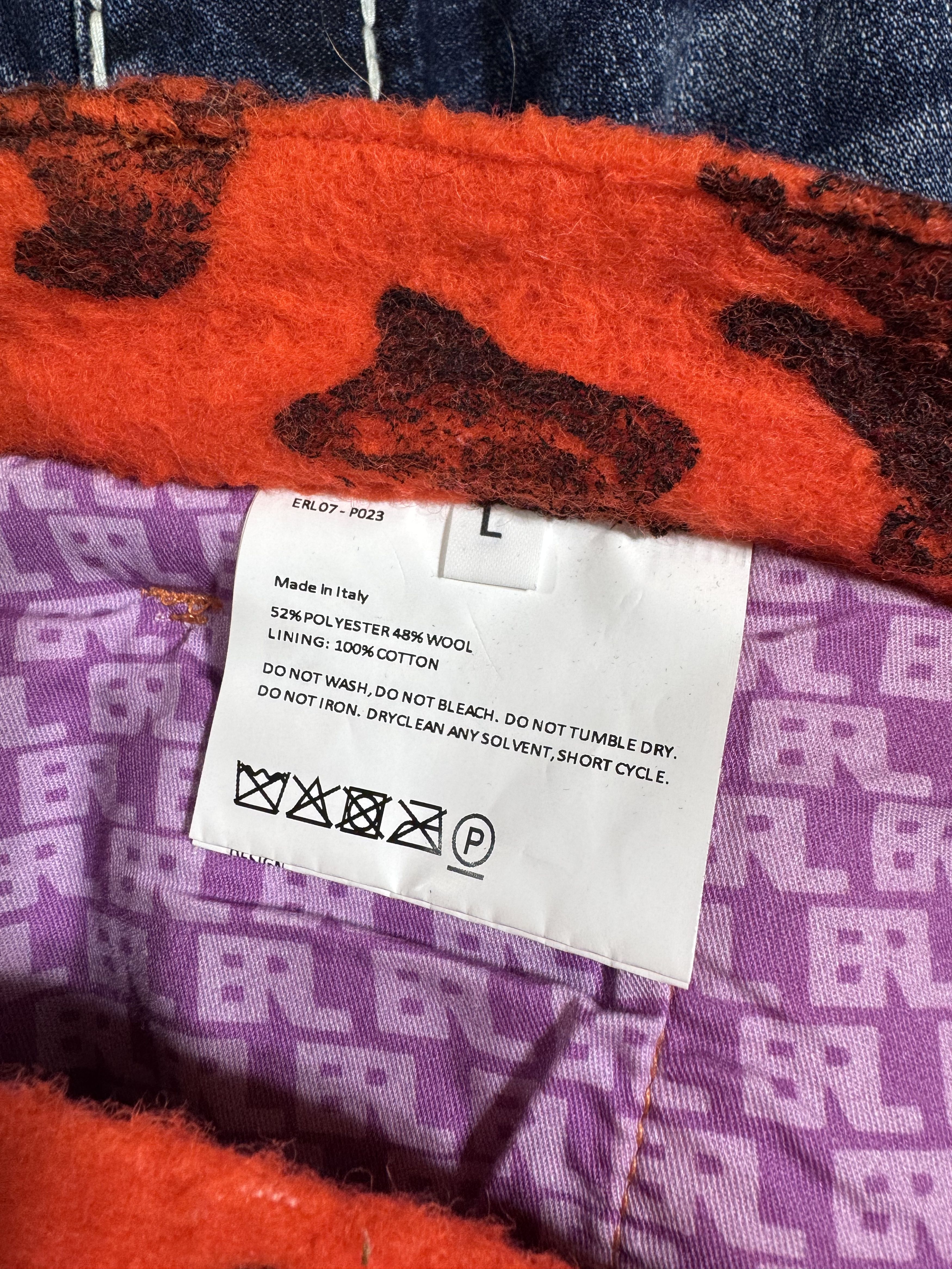 ERL ERL Wool Camo Shorts Orange Quilt Size US 34 / EU 50 - 7 Thumbnail